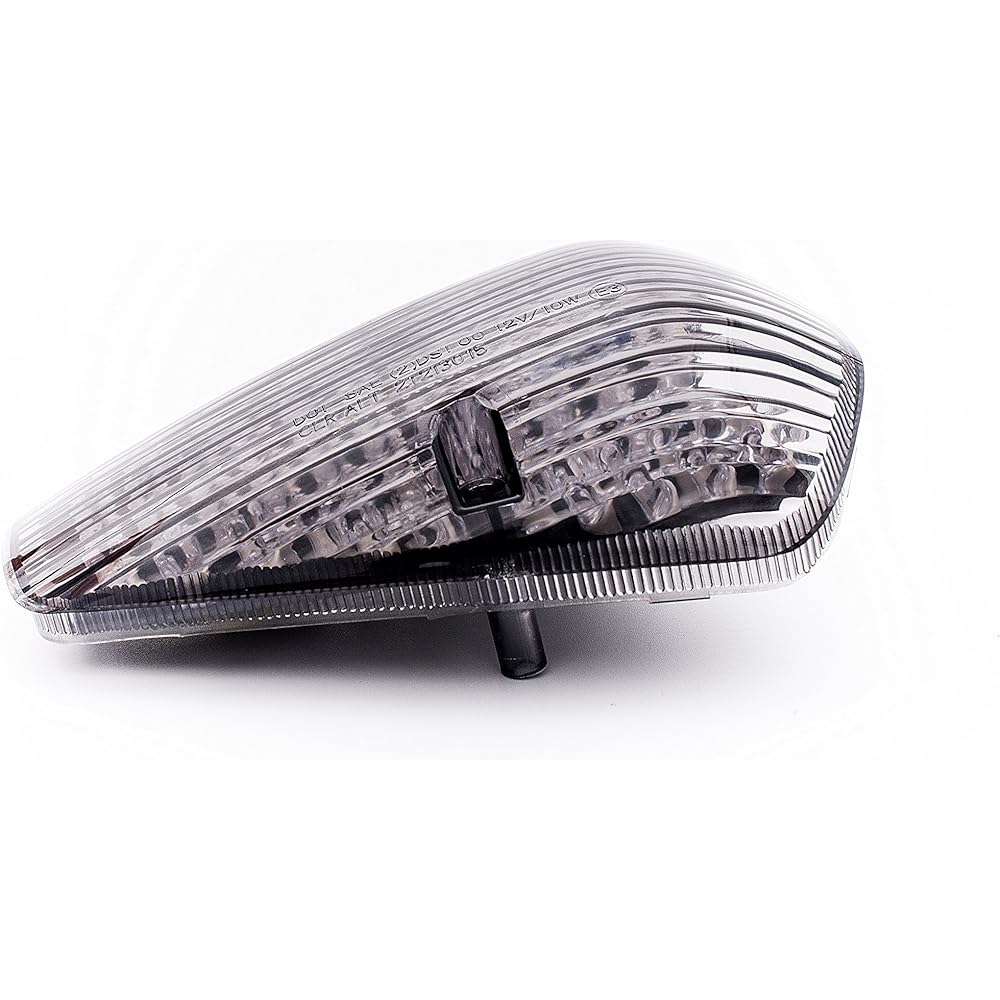 Motorcycle LED tail light. Includes flash brake for Honda with built-in turn signal. "Smoke lens" rating 4500 lumens or more. Honda VTX 1300/1800 Custom R