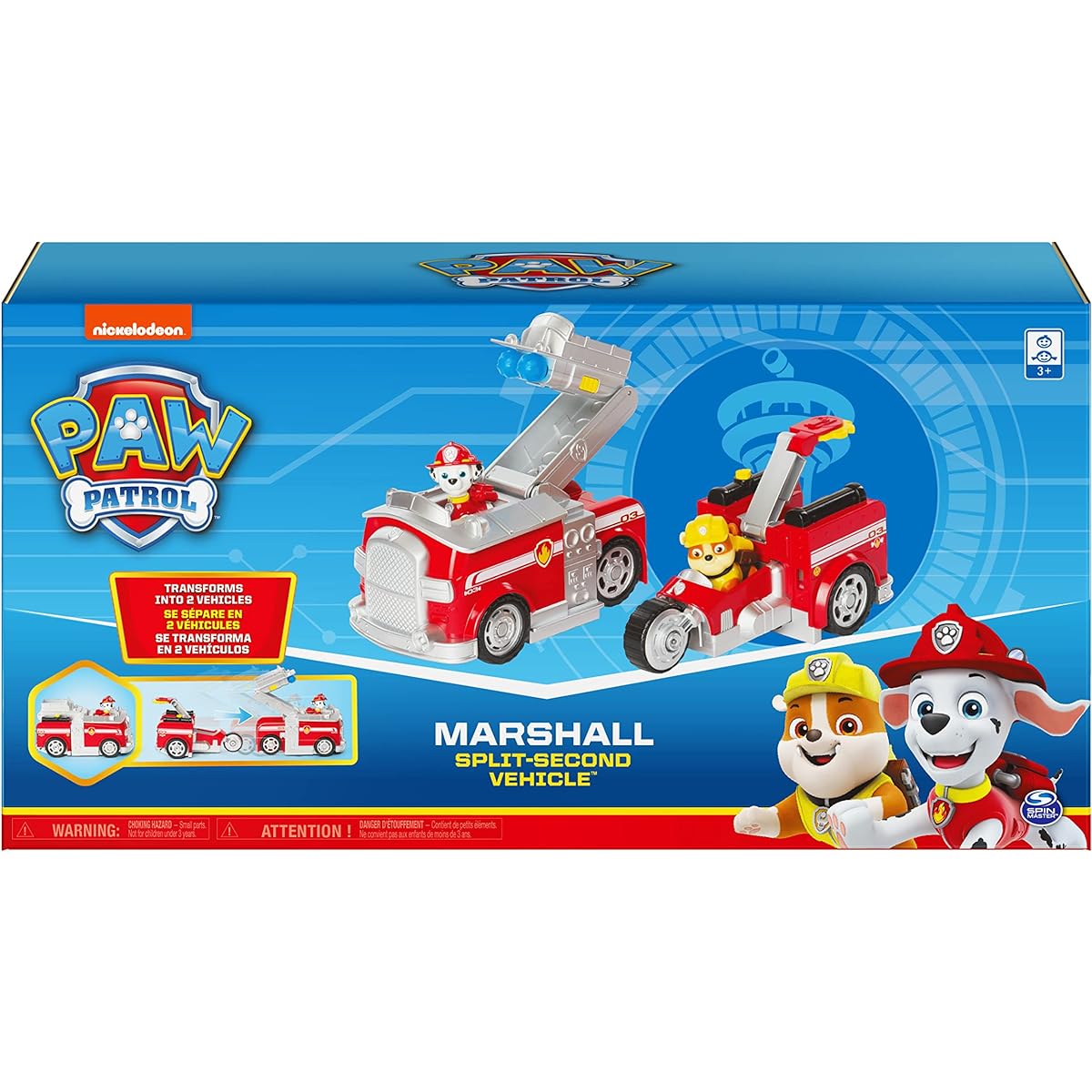 Paw Patrol - 6056715 - 2 in 1 Split Up Marcus Vehicle - Paw Patrol Car - Children's Toy Game