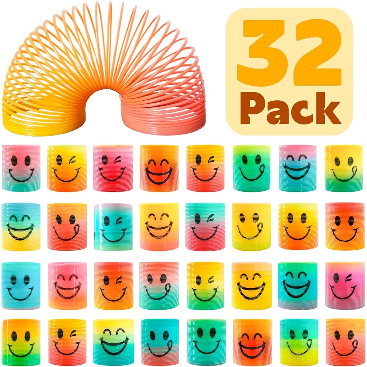 Cocurb 32 Mini Spring Party Favors for Ages 4-8 - Fun Goodie Bag Stuffers, Birthdays, Classroom Giveaways, Small Toy Gifts (4 Assorted Designs)