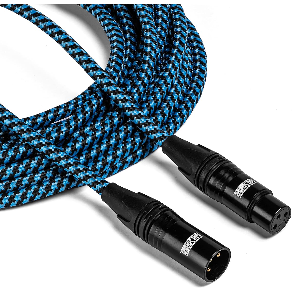 Gig Snake Microphone Cable 25ft Blue XLR Male to Female Microphone Cable Professional Studio Quality Microphone Cord and XLR Patch Lead Reliable Dynamic Low Noise Braided Microphone Wire