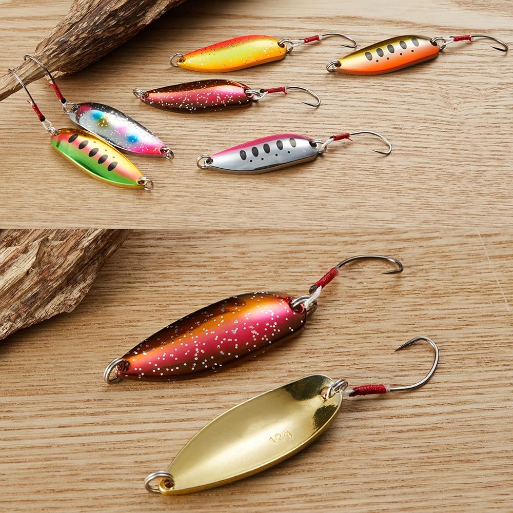 [Seiran Lure] Lure Spoon Trout Thick Compact 7.5g 9g 12g Set Mountain Stream Rainbow Trout Char Yamame Sakura Trout Sea Bass Long Casting Excellent Appeal