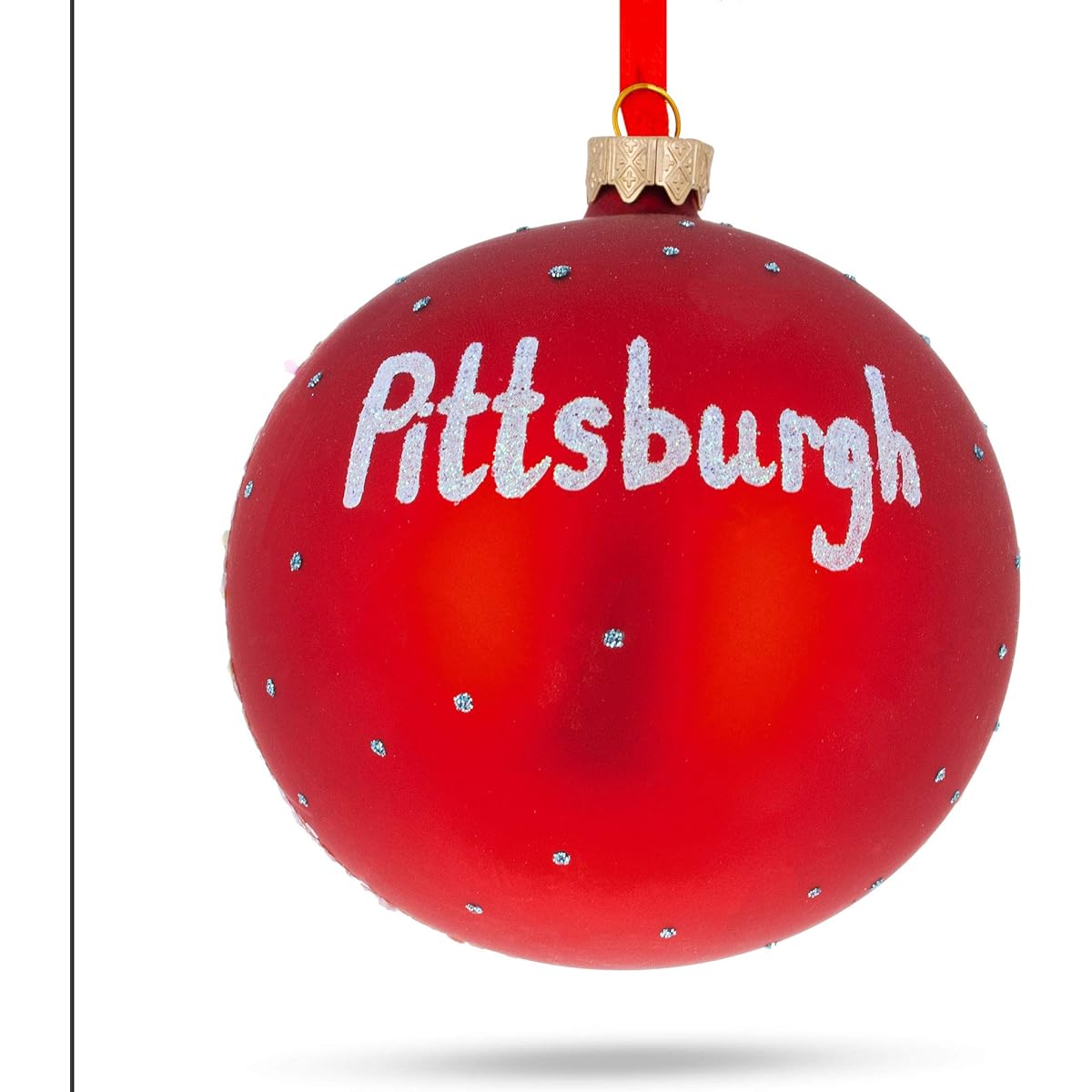 Pittsburgh Pennsylvania Glass Ball Christmas Ornament 4"