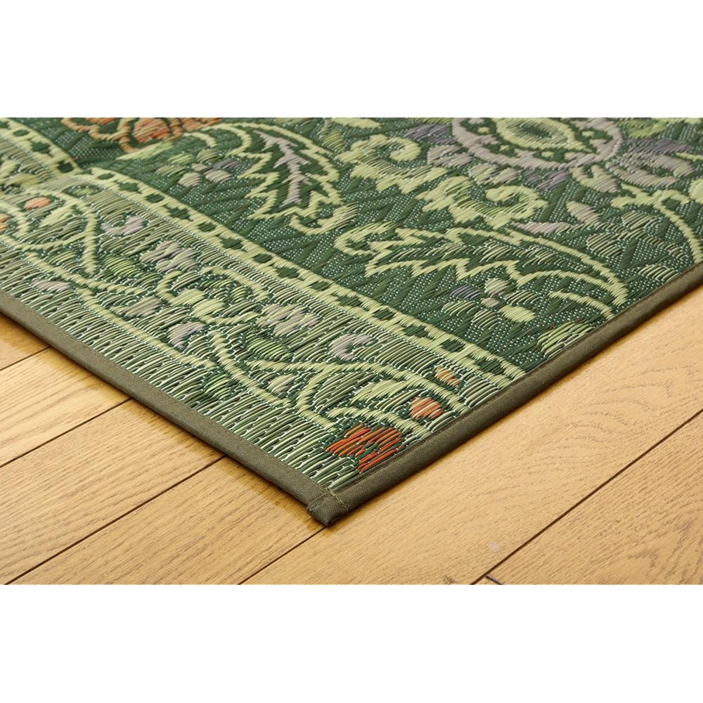 Ikehiko Igusa Mat Corridor Mat "F Vivian" Green Approx. 80 x 340 cm (Back: Urethane)