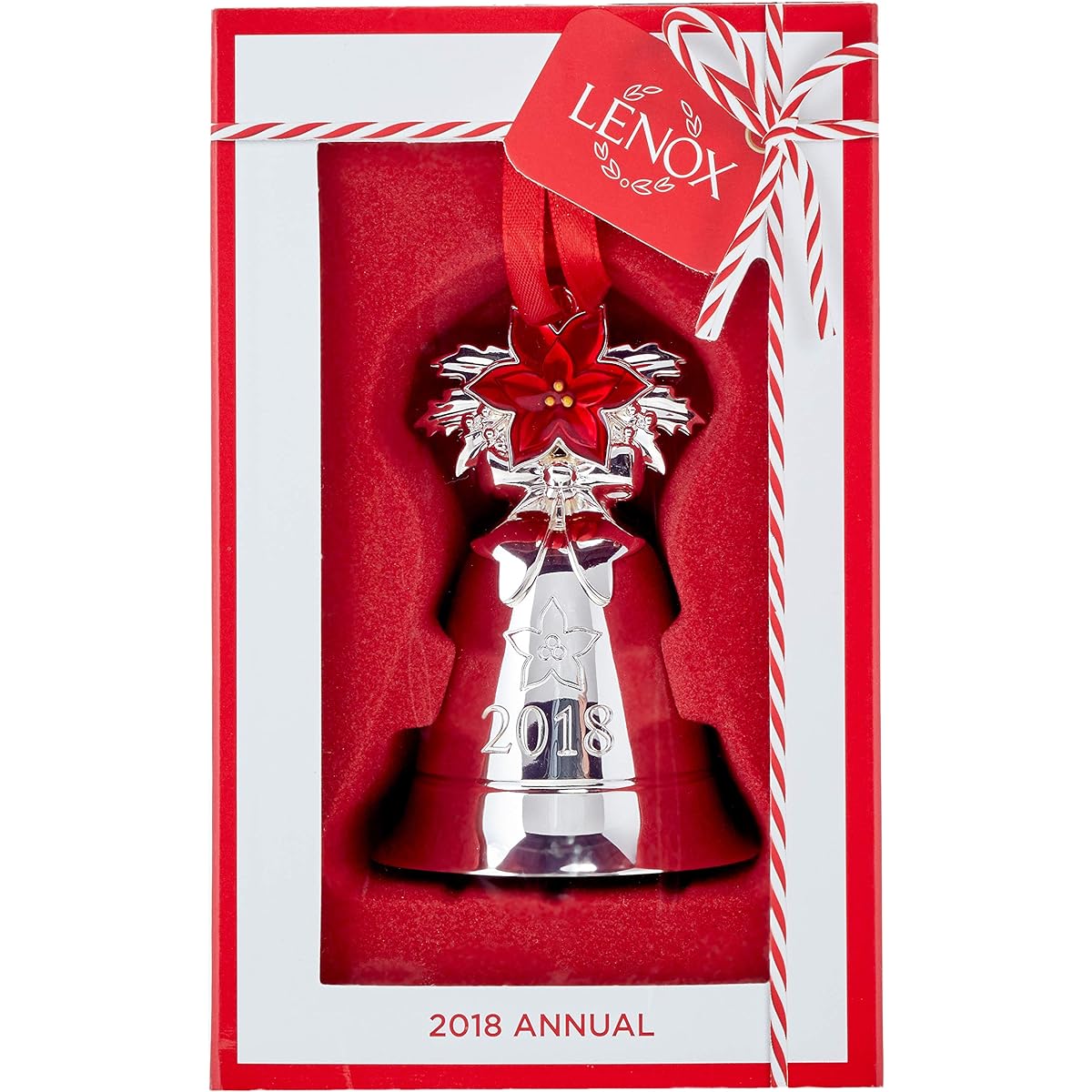 Lenox 2018 Music Box Bell Poinsettia