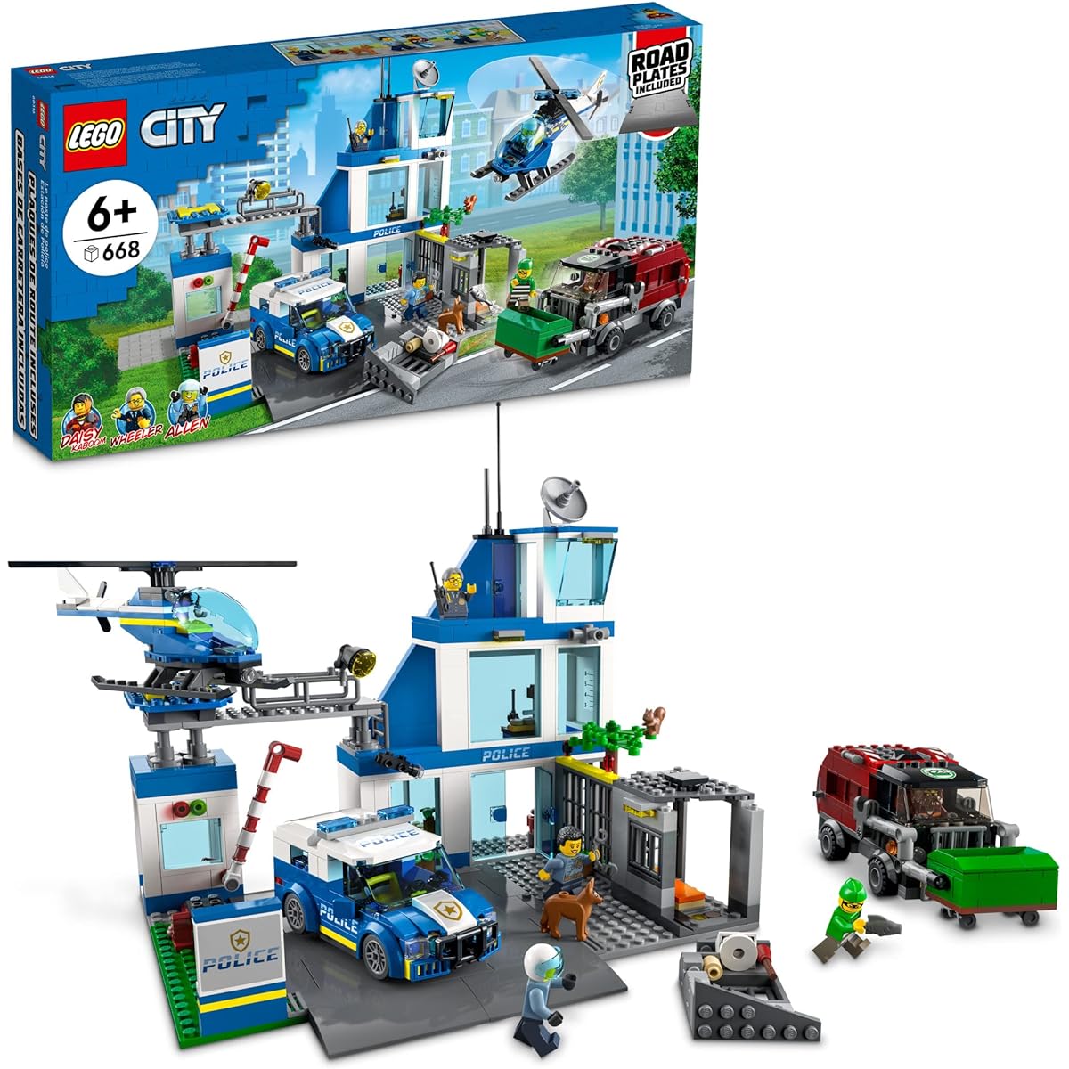 LEGO City Police Station 60316 Building Toy Set for Kids, Boys and Girls, Ages 6 and Up (668 Pieces)