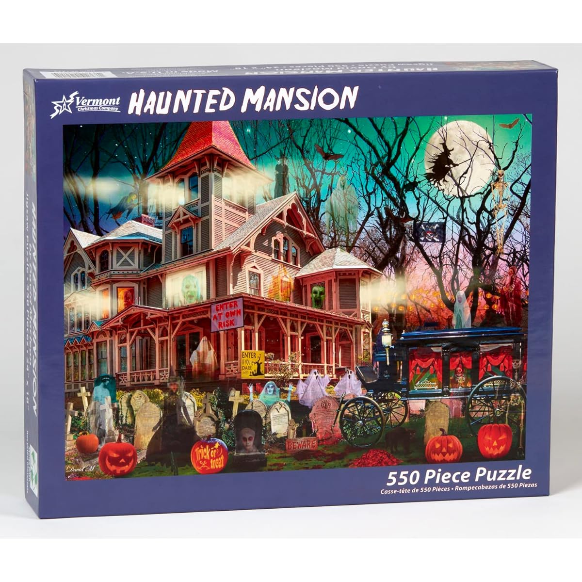 Vermont Christmas Company Haunted Mansion Jigsaw Puzzle 550 Pieces