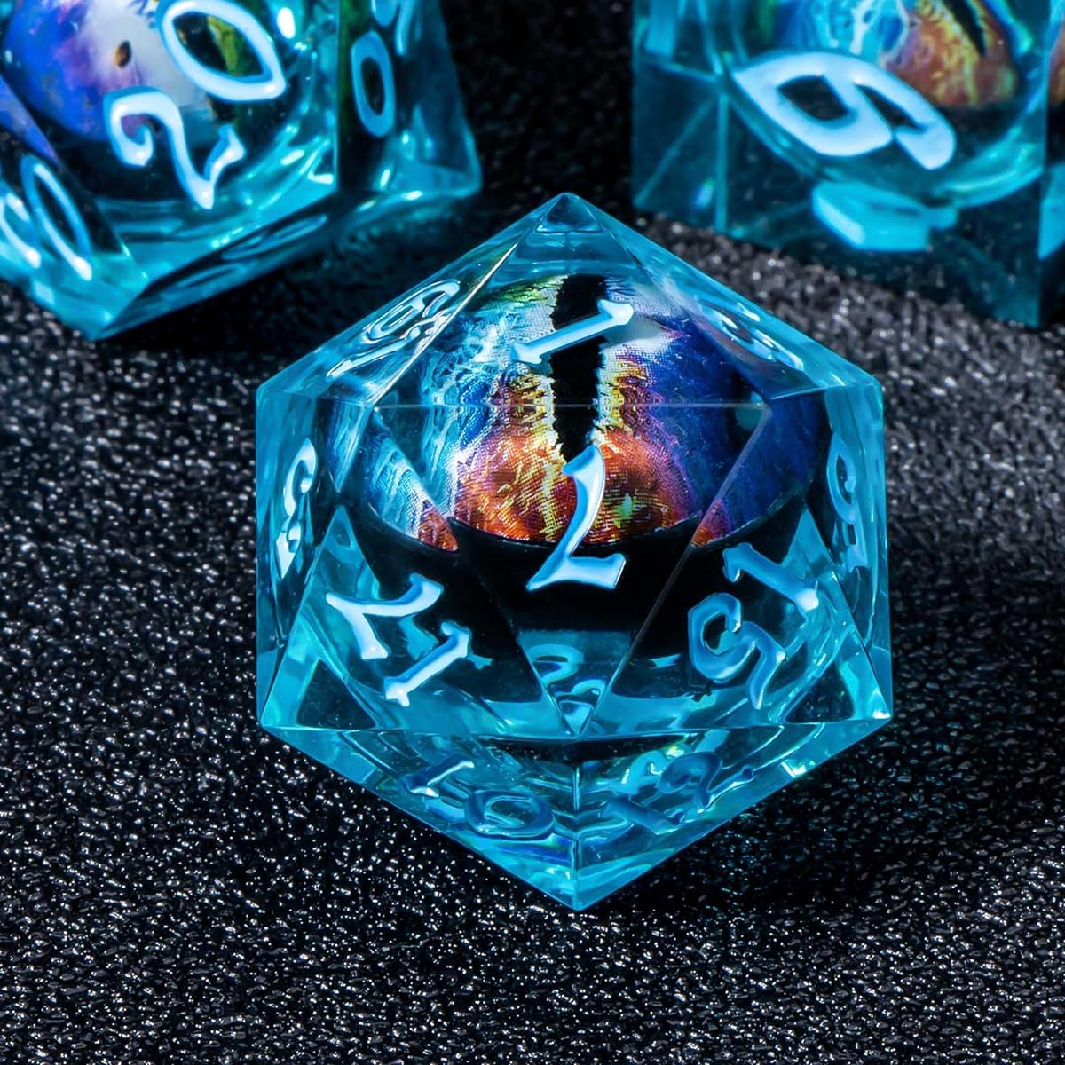OUKELANWO Sharp Edge Liquid Core Beholder Eyes DND Dice Set with Box
