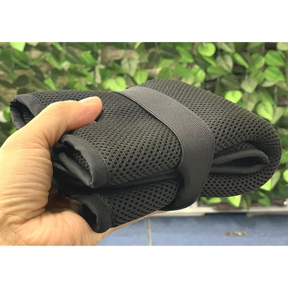 Sauna Mat Foldable Black World's First 3D Mesh Triple Compact Superb Comfort Quick Drying Washable