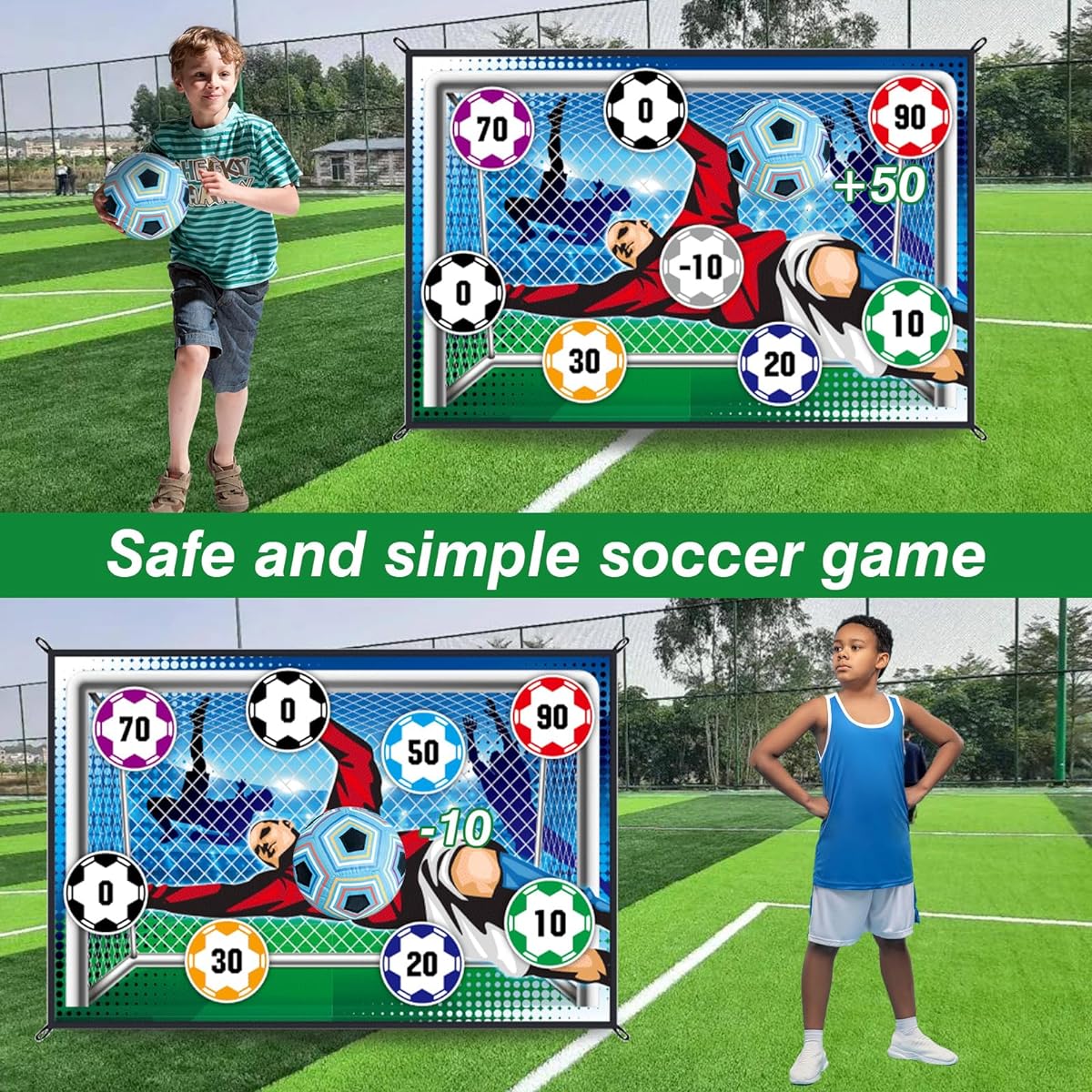 HCBZVV Soccer Game Set Football Game Mat