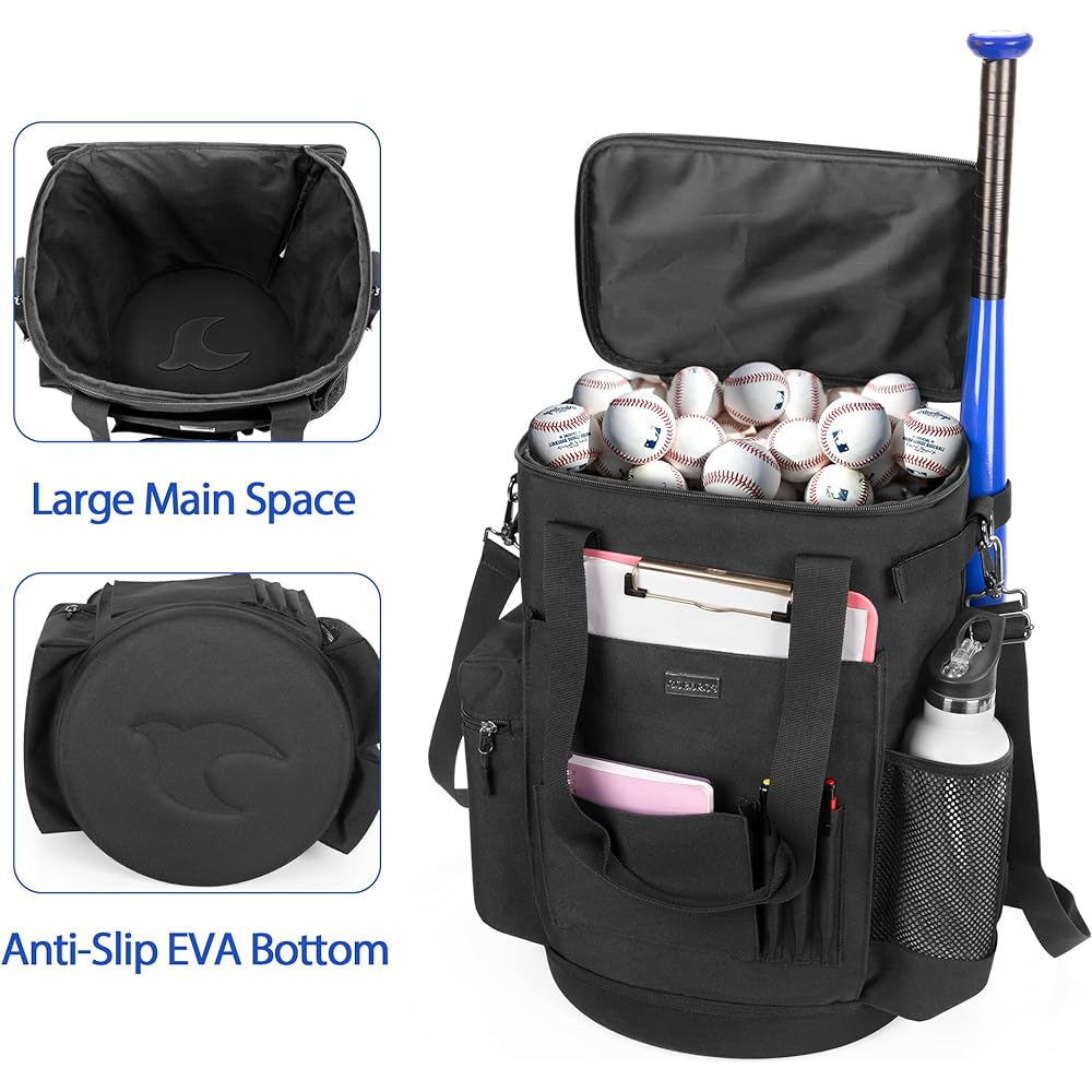 GOBUROS Baseball Ball Bag EVA Sole Baseball Ball Case