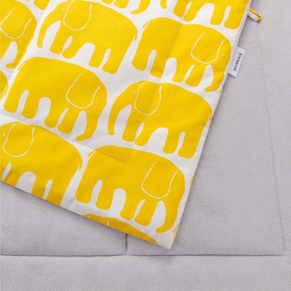 Nishikawa Skin Comforter Quilt Bed Single Washable Pile 100% Cotton Finlayson Elephanty Soft Yellow FR03703012