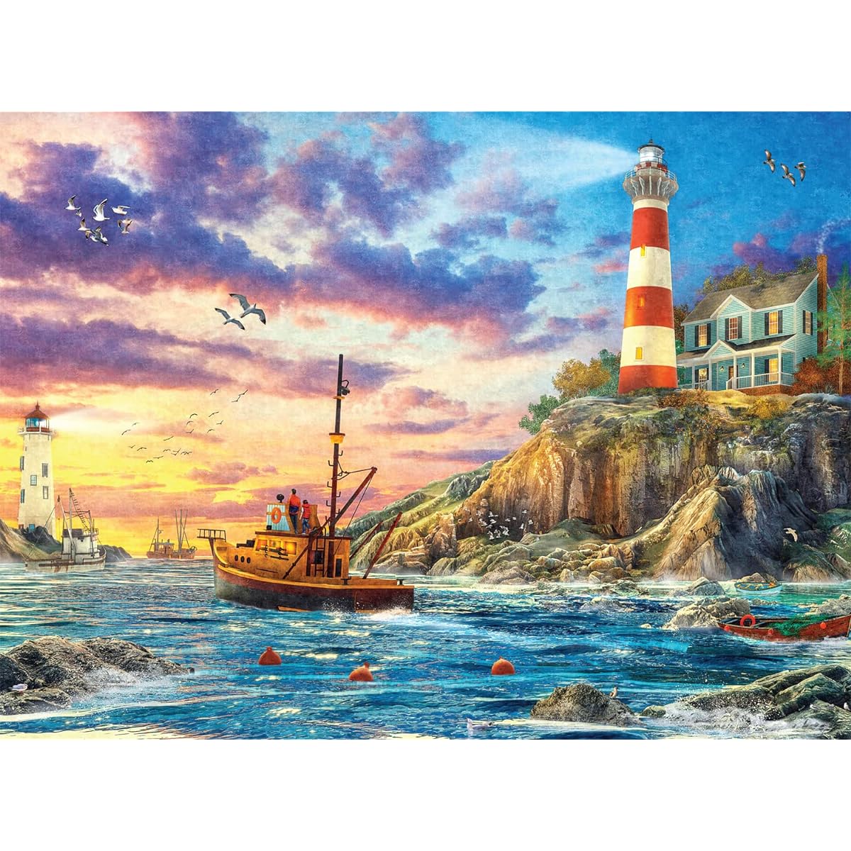 Buffalo Games Jigsaw Puzzle Evening Fishing 1000 Piece