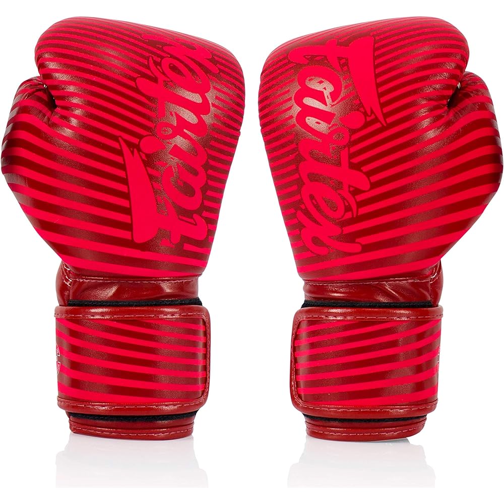 Genuine Fairtex Brand New Microfiber Boxing Gloves Painter Red Piping