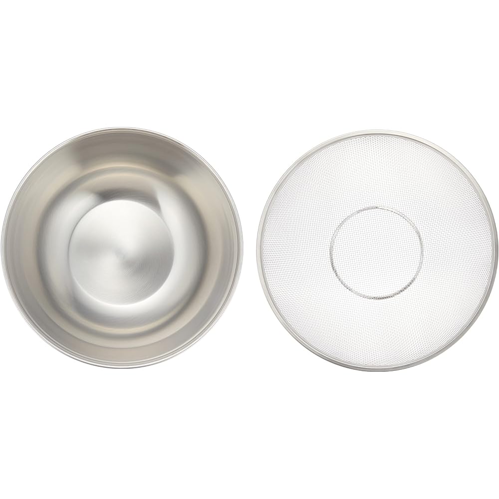 Wahei Freiz enzo made in Tsubame-Sanjo stainless steel colander & bowl 21cm set made in Japan AMG-0418