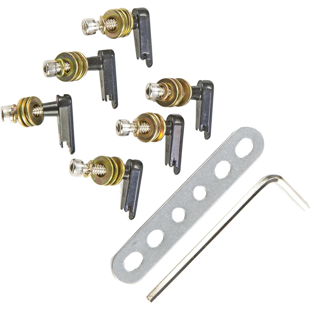 Power pin + plate for acoustic guitar (black)