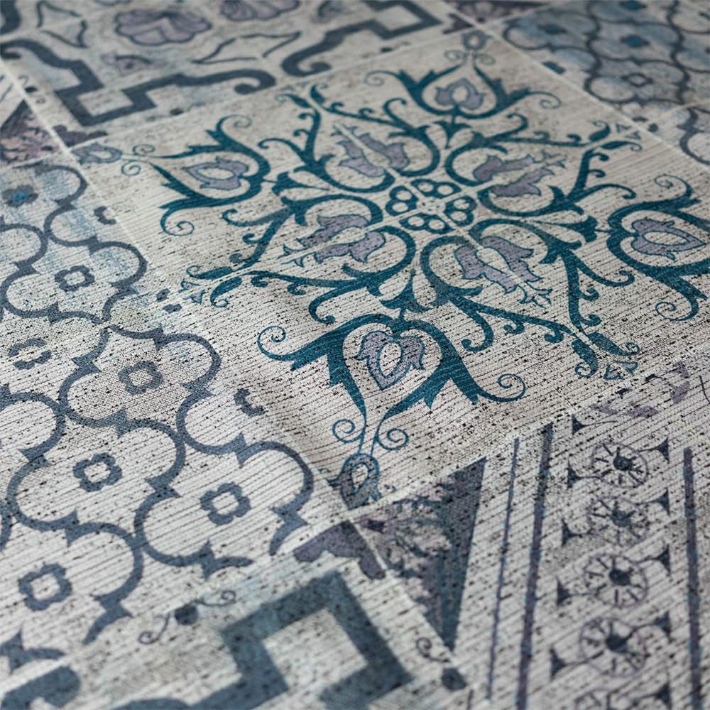 Sayan Sayan Moroccan Tile Rug Gobelin P001 150x200 1.5 Tatami Blue