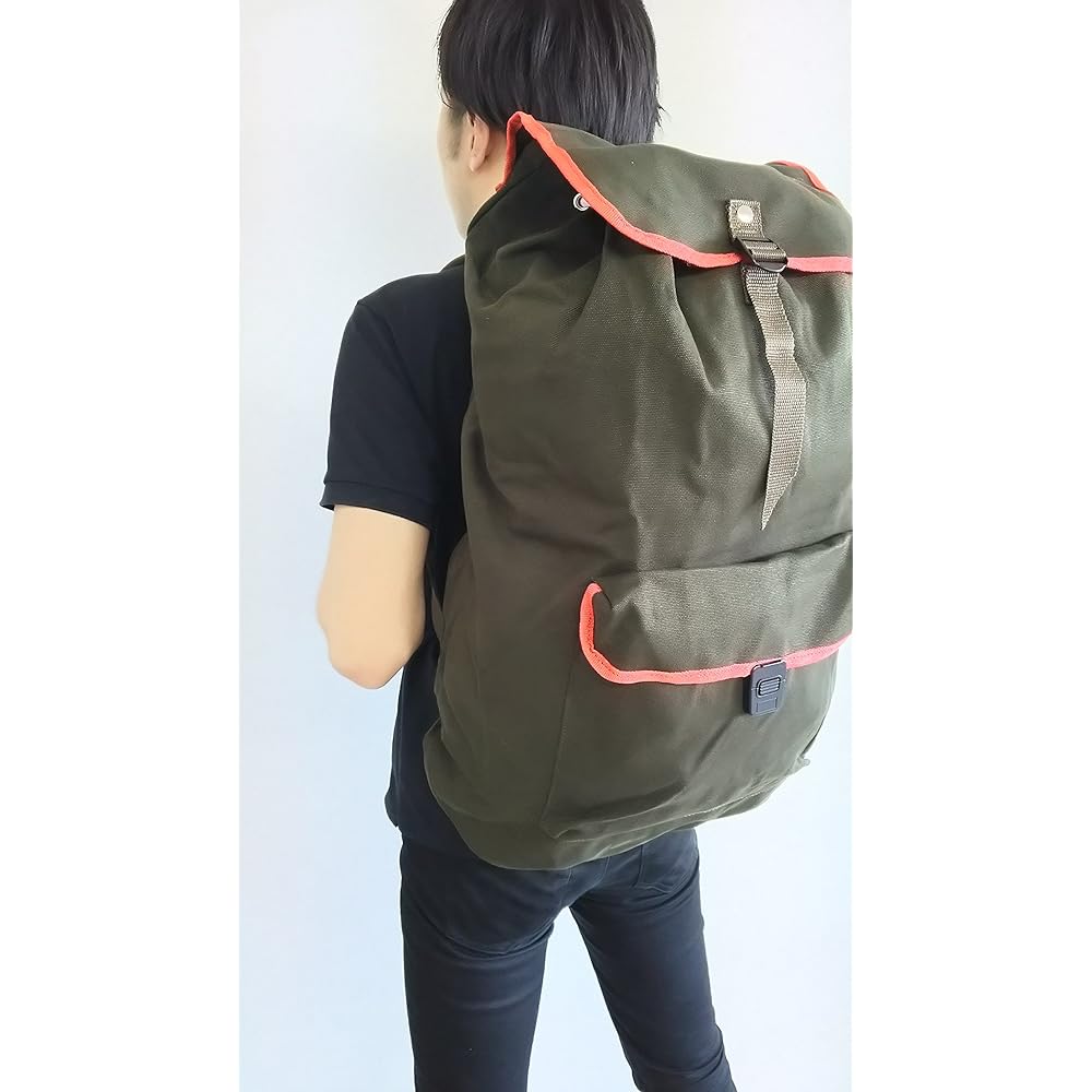 TS Pure Cotton Canvas Wild Vegetables Leisure Backpack Extra Large -02