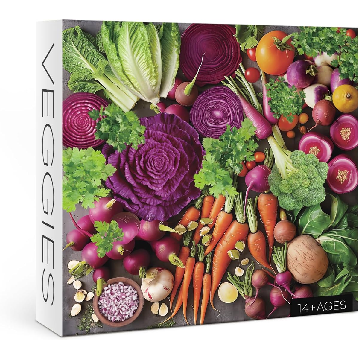 Vegetable Garden Puzzle for Adults 1000 Piece Vegetable Jigsaw Puzzle Fresh Vegan Artwork Puzzle Vegetable Puzzle Beautiful and Fun Plant Puzzle for Adults
