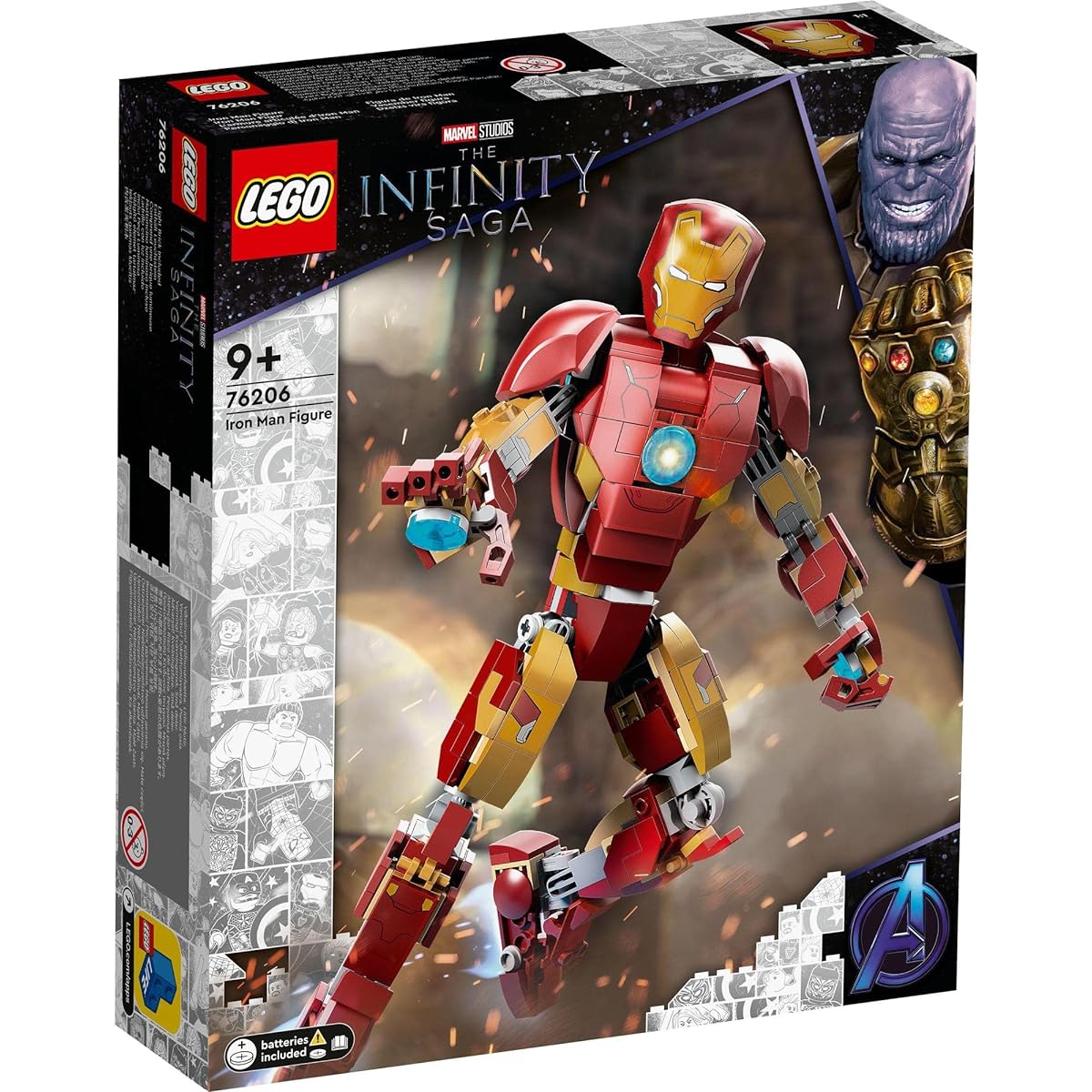 LEGO Super Heroes Iron Man Figure 76206 Toy Blocks Gift Superhero American Comic Sentai Hero Boys Ages 9 and up