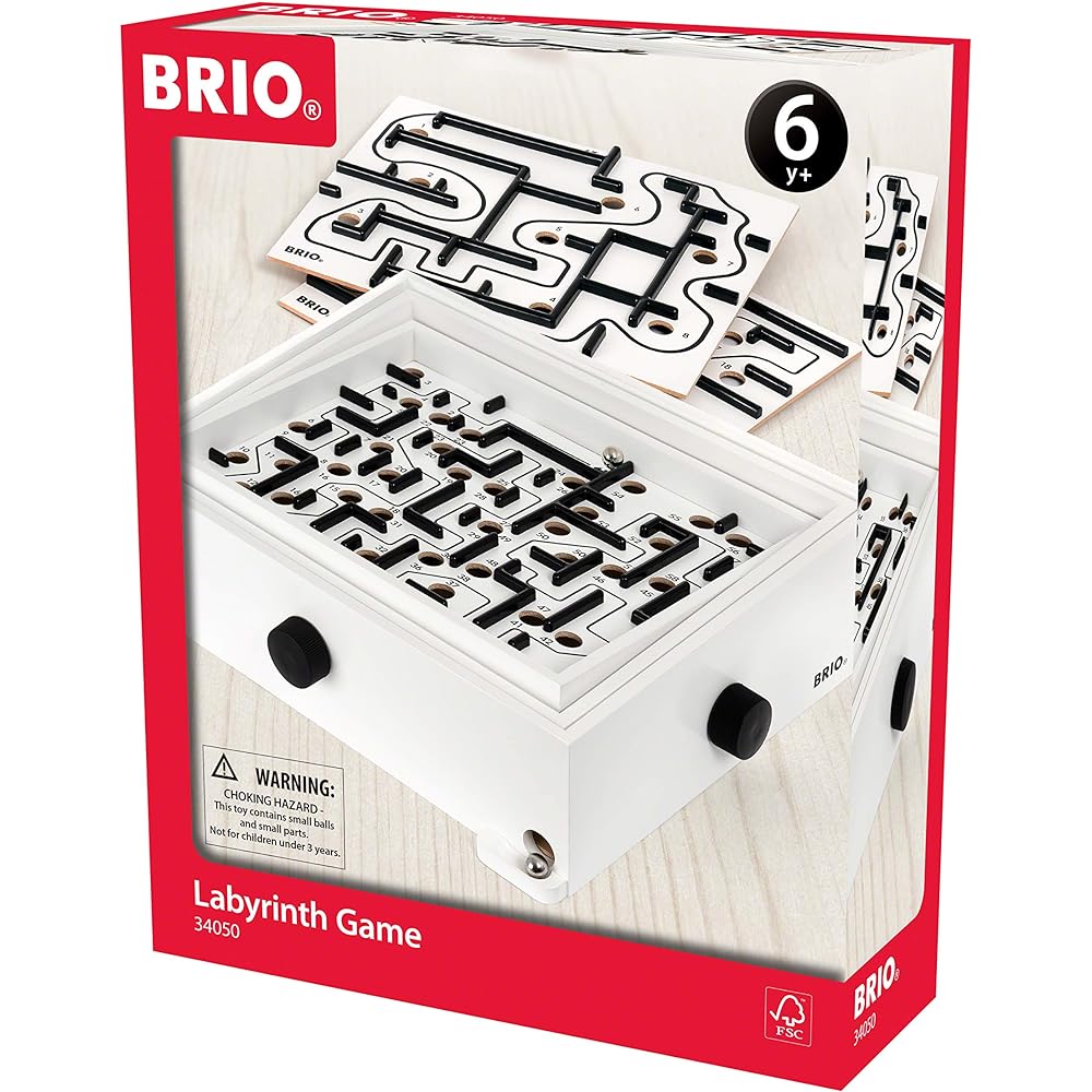 BRIO Game Labyrinth Game (White) [Wooden Rail Toy] 34050