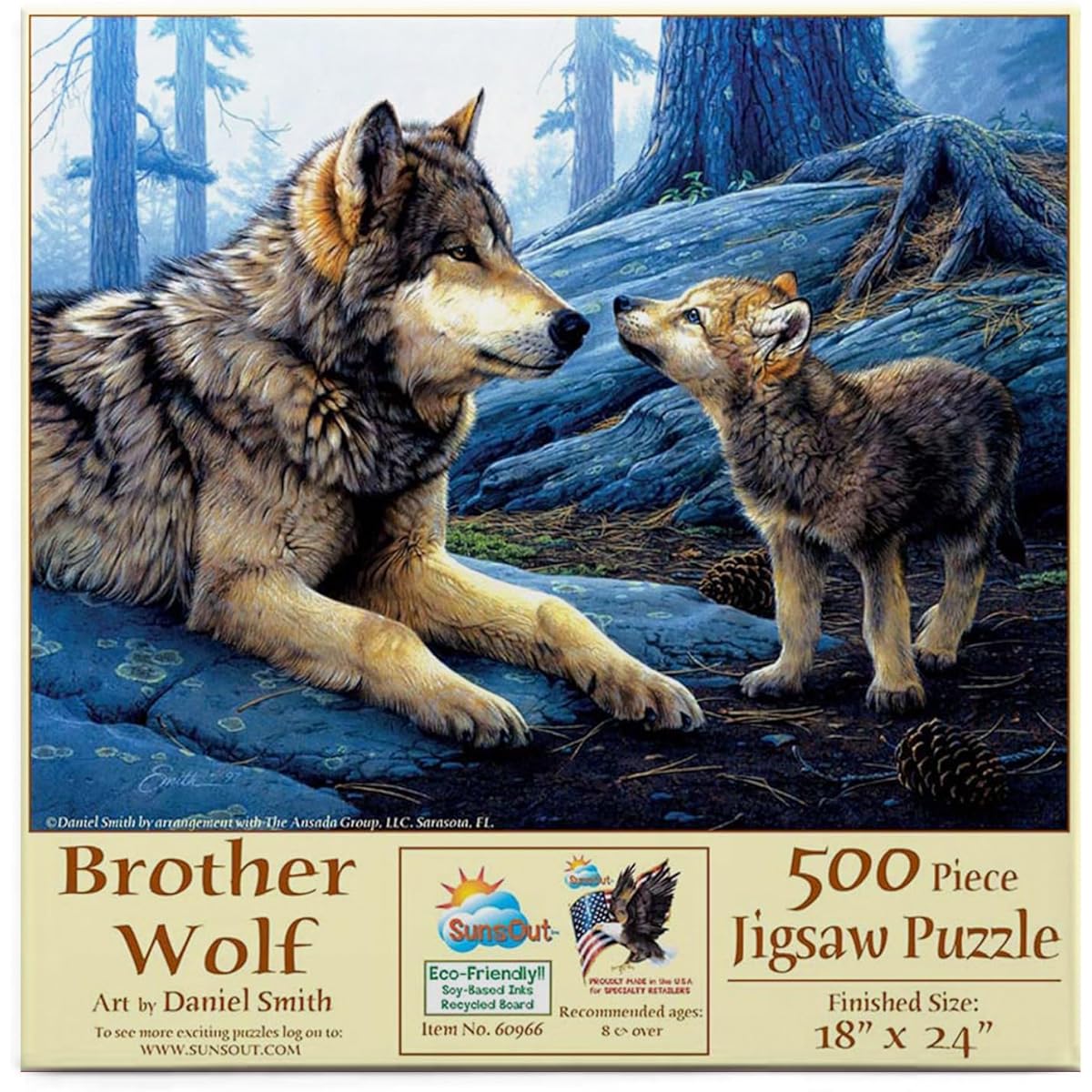 SUNSOUT INC Brother Wolf 500 Piece Jigsaw Puzzle