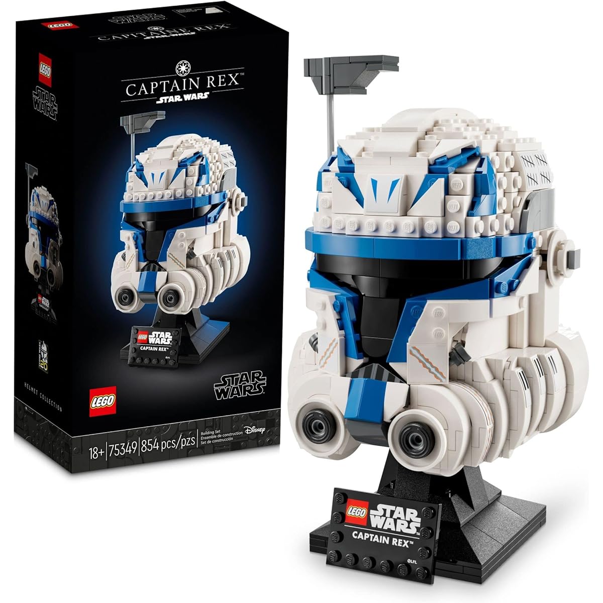 LEGO Star Wars Captain Rex Helmet Set 75349 The Clone Wars Adult 2023 Series Model Collection Keepsake Gift Idea