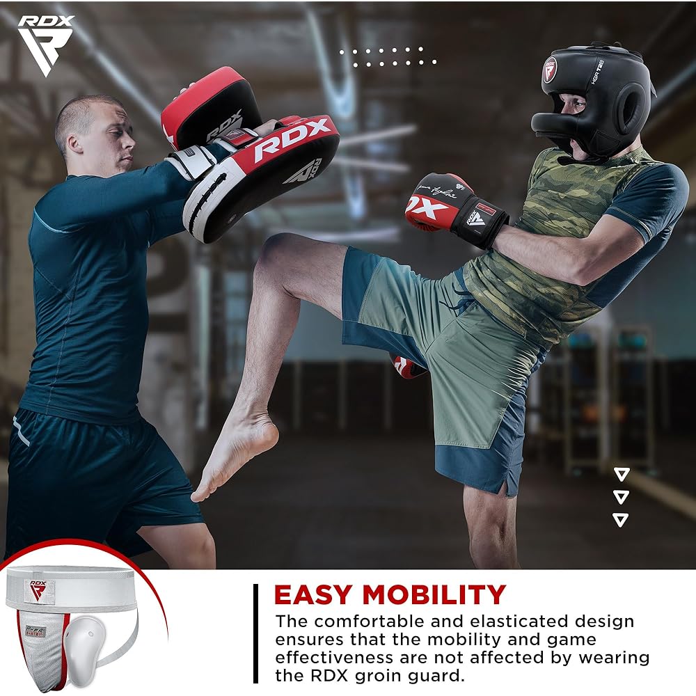 RDX Groin Guard, Cup for Boxing, MMA, Muay Thai Training Abdo Protection, Suitable for Men's Kickboxing Martial Arts, Sparring, Taekwondo, BJJ, Karate, Fighting Protector