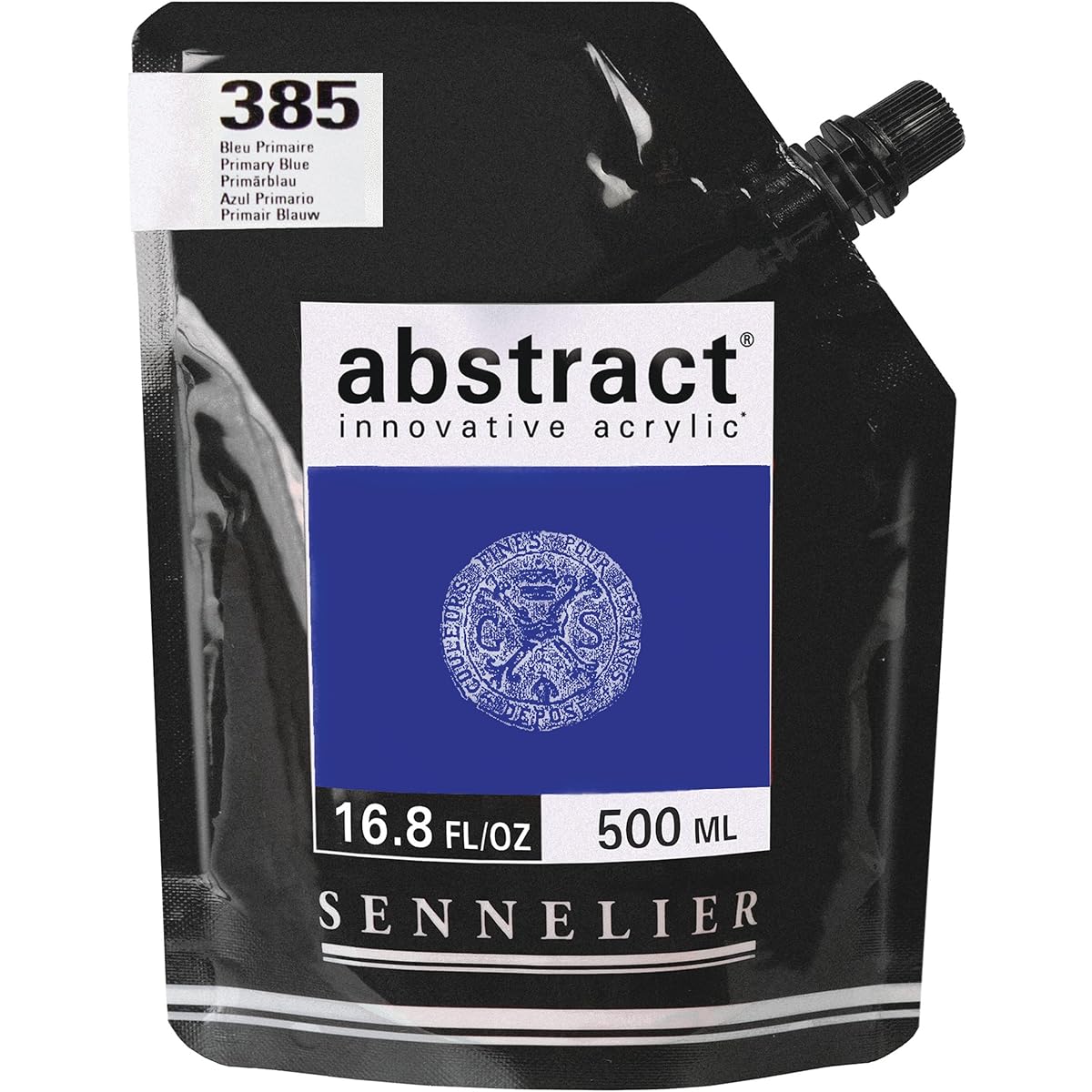 Sennelier Abstract Acrylic 500ml Pouch, Primary Blue, (10-121521-385)