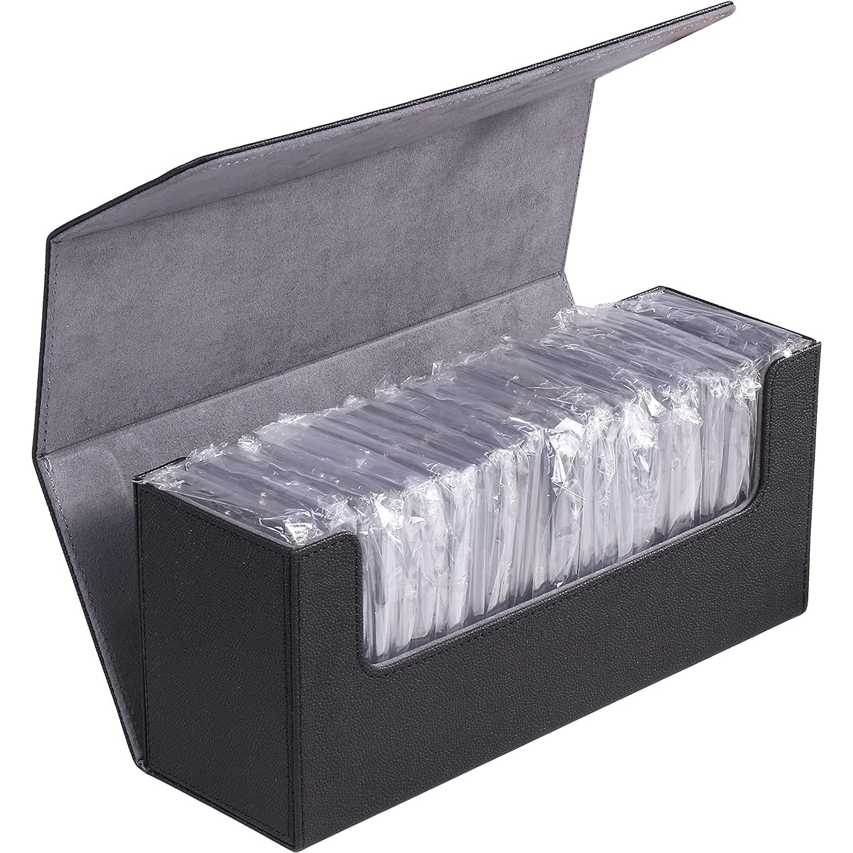 od of Toys Large Capacity Deck Case Trading Card Case Holds 33-36 Magnetic Loaders/800 Cards PU Leather Sleeve Compatible Card Case Magnetic Deck Case Compatible with all card games such as Yu-Gi-Oh! Pokeka Duema MTG etc. (No window, 33 loaders included)