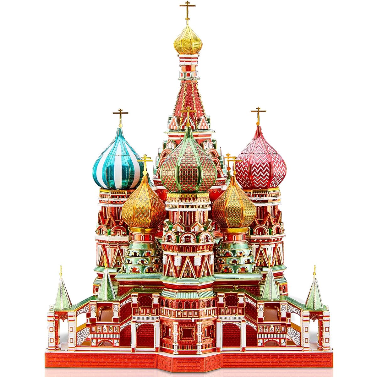 Piececool 3D Metal Puzzle Model Kits, Saint Basil's Cathedral Metal Building Kit for Adults, Brain Teaser, DIY Metal Model Kits for Teens, Men, Women, Families, 711 Pieces