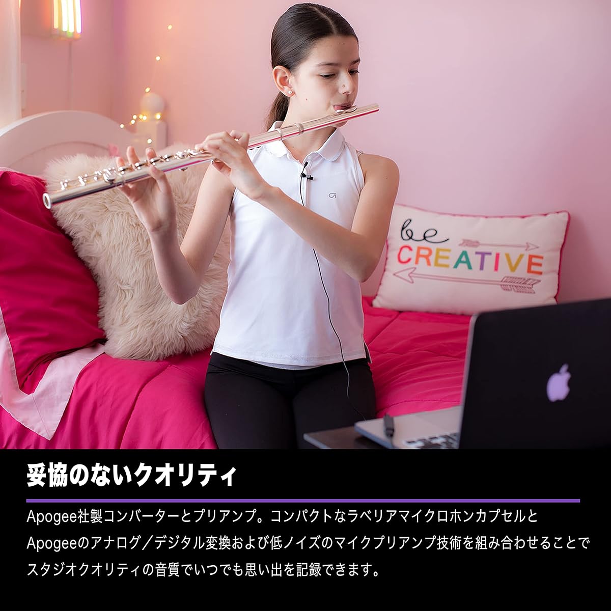 Apogee Lavalier Microphone Pin Microphone Distribution Microphone Compatible with iPhone/Mac/Windows ClipMic Digital2