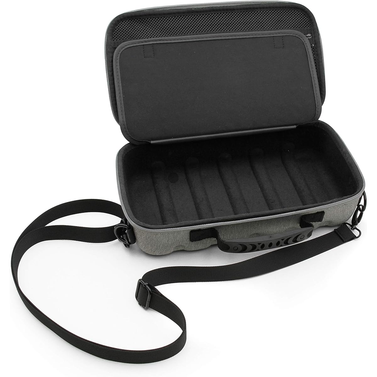 CASEMATIX Gray Audio Mixer Case Compatible with Yamaha AG06MK2 USB Interface or Yamaha AG03MK2 Audio Mixer & Recording Accessories - Only Carry Case with Shoulder Strap and Carry Handle Included