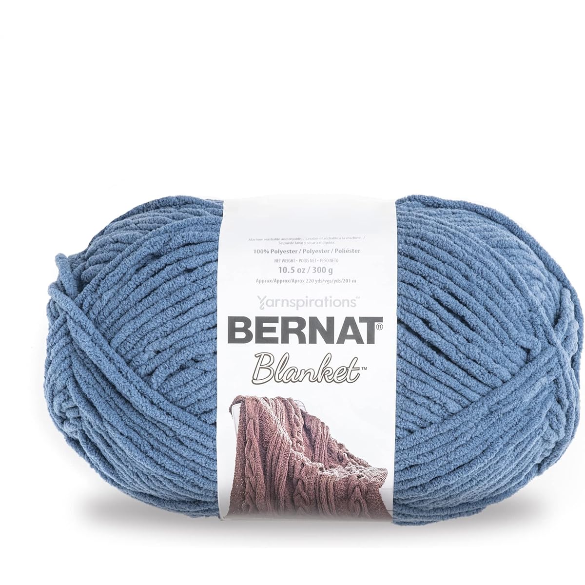 Bernat Blanket Country Blue Yarn - 2 Pack of 300g/10.5oz - Polyester - 6 Super Bulky - 220 Yards - Knitting/Crochet