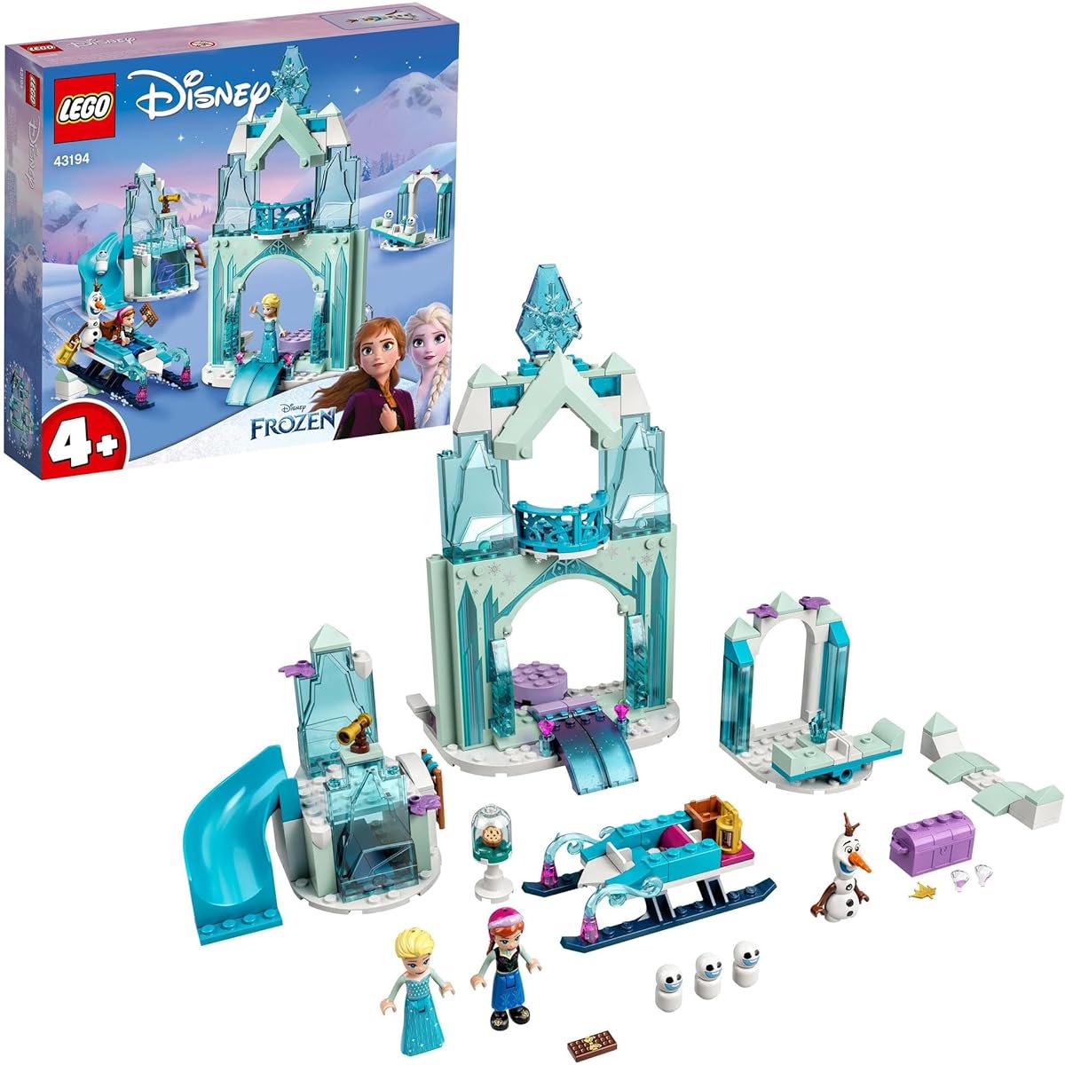 LEGO Disney Princess Anna and Elsa's Frozen Wonderland Christmas Gift Christmas 43194 Toy Blocks Gift Princess Castle Girls Ages 4 and up