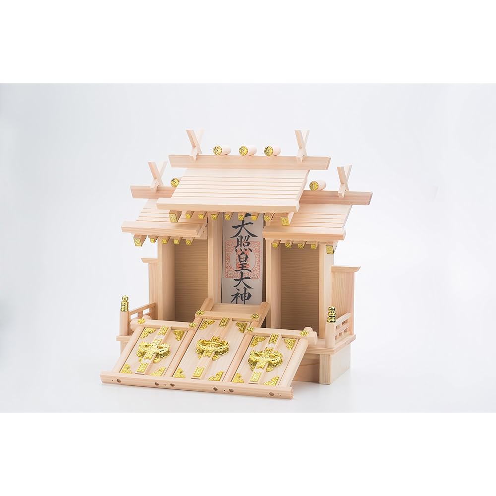 Shinto altar three shrines with different roof special small Shinto altar set