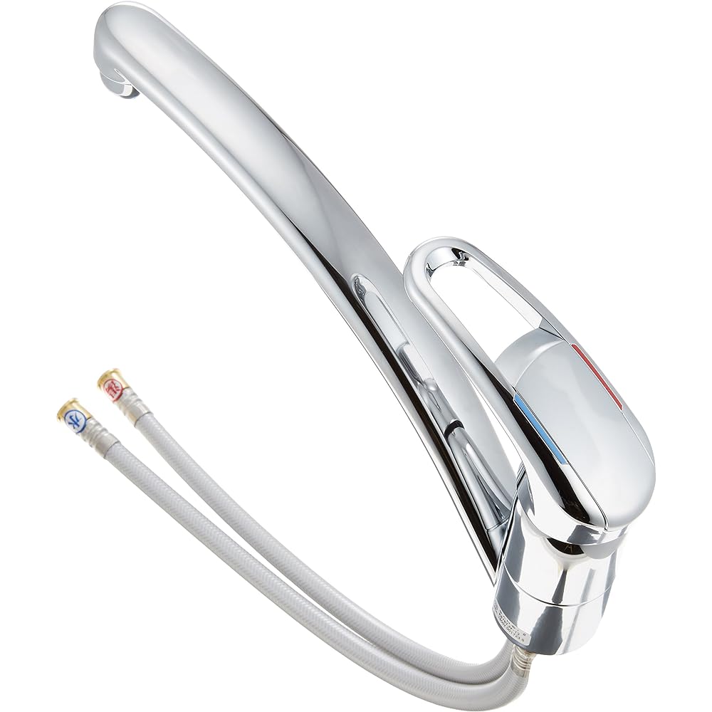 Sanei faucet fittings single 1 hole mixing faucet (with Benly flexible) K876TJV [Specifications: For general land use]