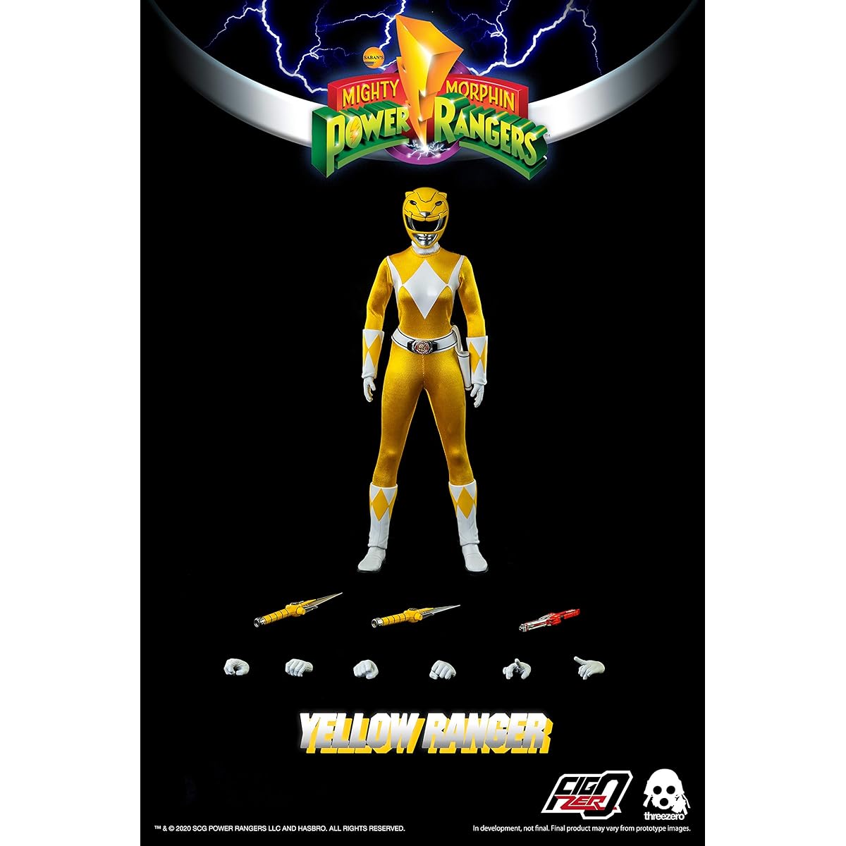 THREEZERO - Mighty Morphin Power Rangers Yellow Ranger 1/6 ScaleAction Figure (Net)