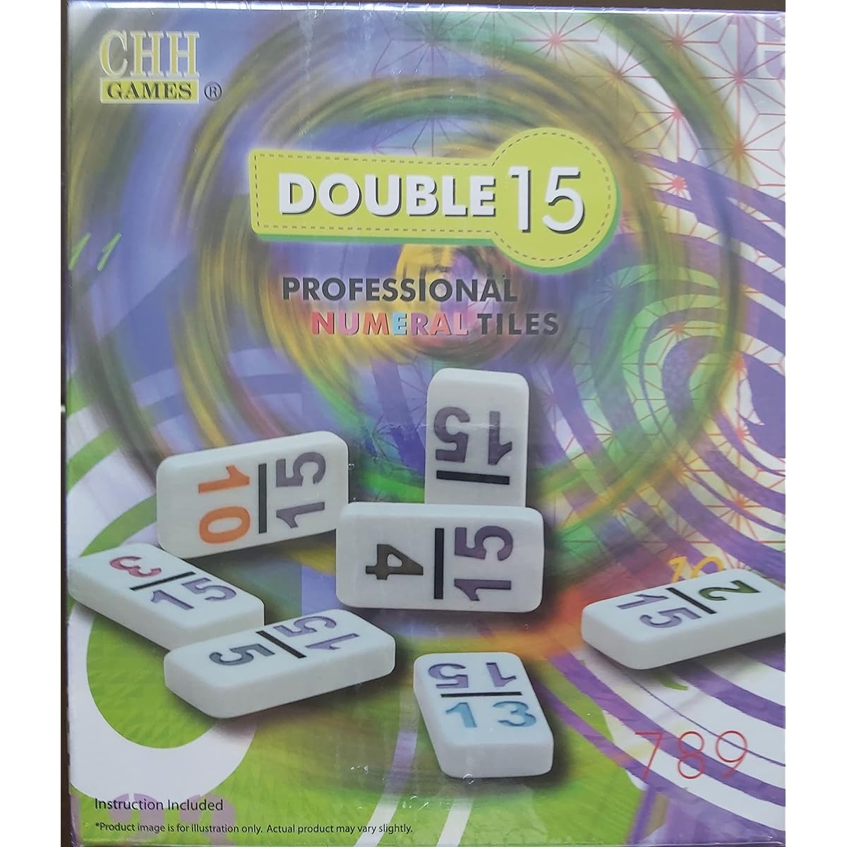 CHH Professional Double Domino Game with Color Numbers 136 Pieces