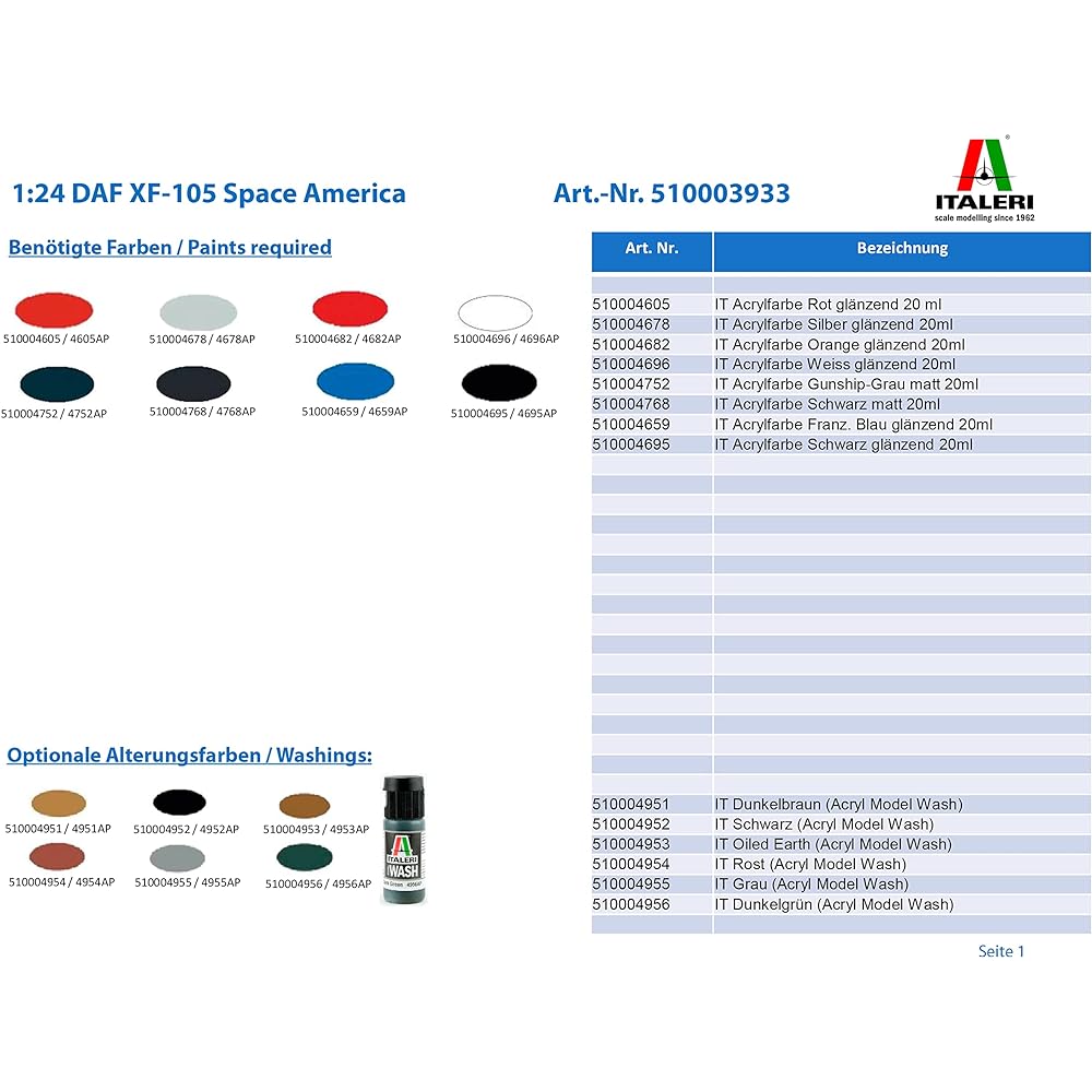 Italeri 1/24 DAF XF105 Space America Cab