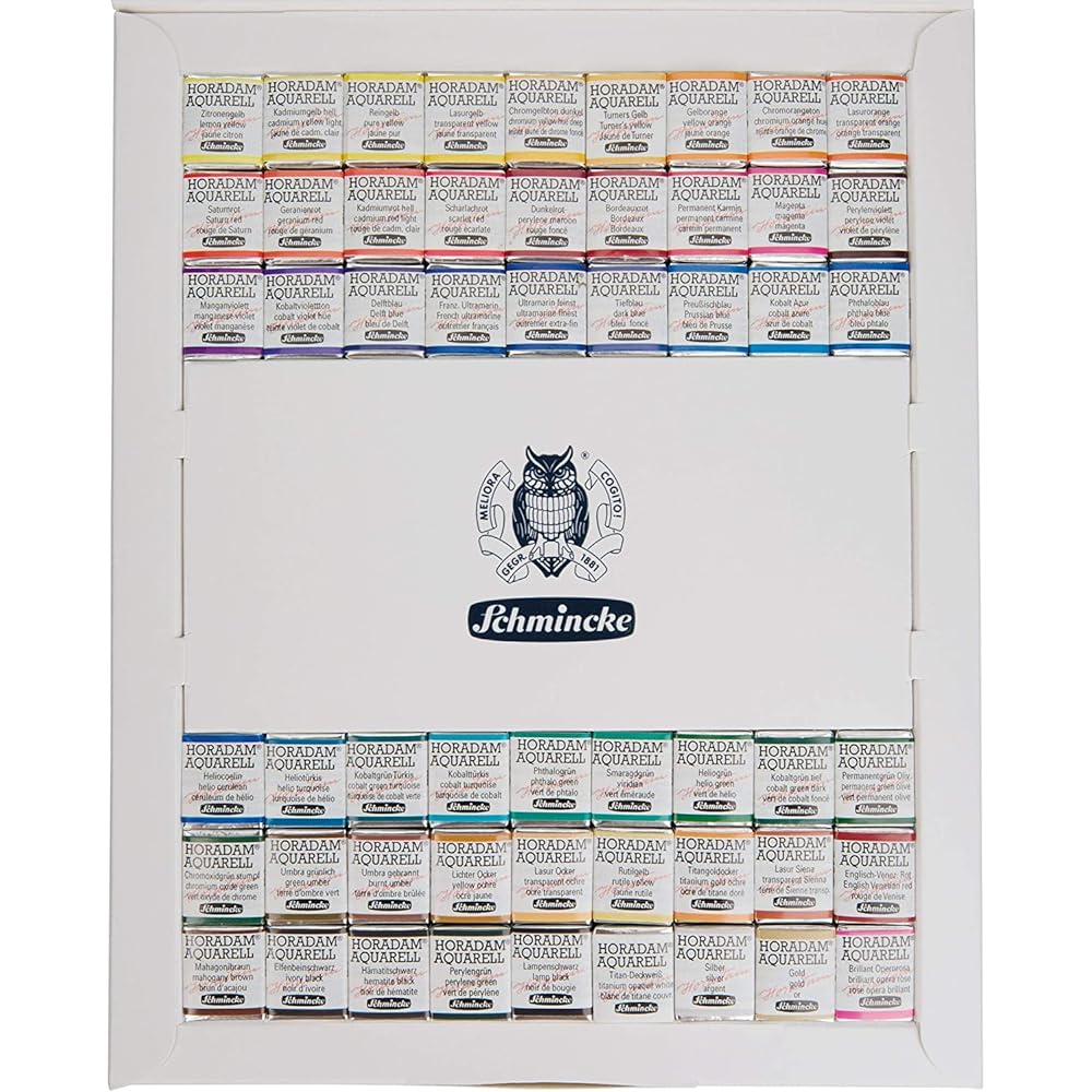 aquarell carton set 54 x 1 2 näpfchen schmincke horadam 74 772 097