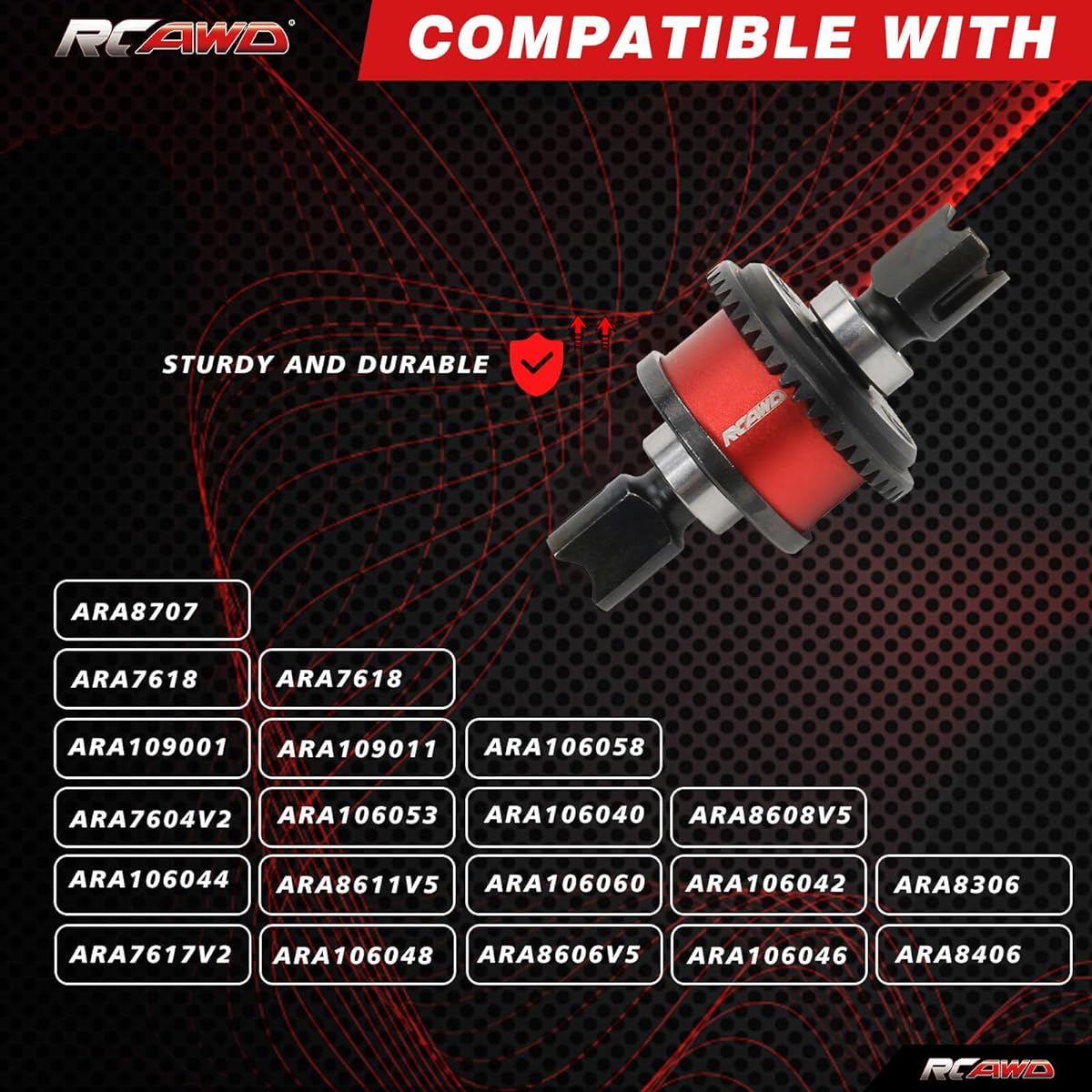 RCAWD New Internal Gear EXB Front Rear Differential 43T & 13T Input Gear 1 Set Arrma 1/7 Felony Infraction Mojave 6S BLX Differential Gear 1/8 Typhon Talion Outcast EXB Upgrade Parts