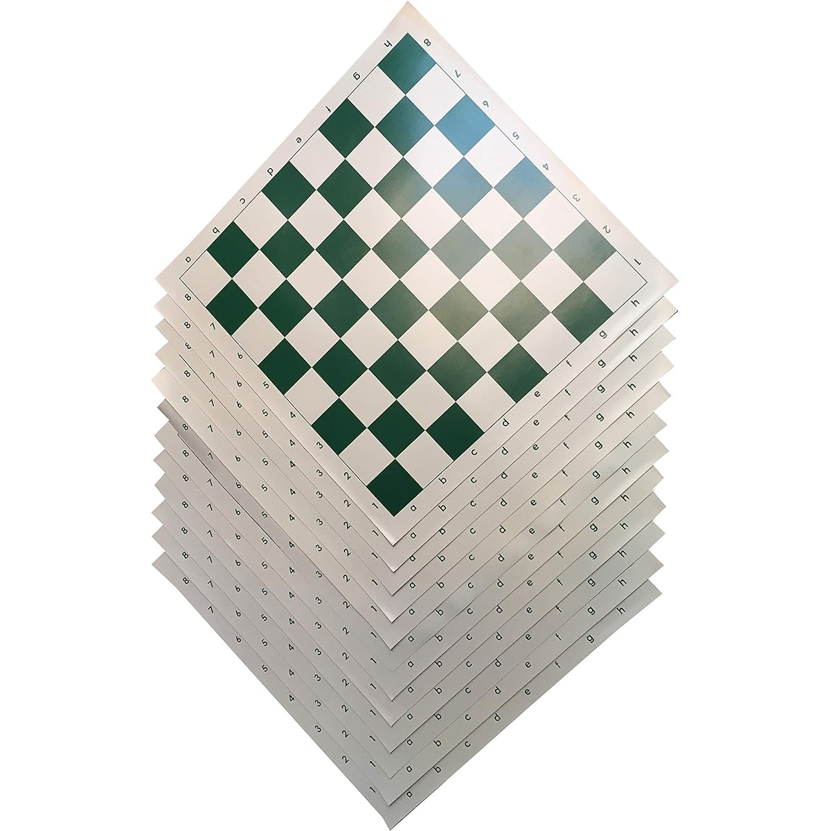 WE Games Tournament Roll-Up Chess Board - Vinyl with Green Squares