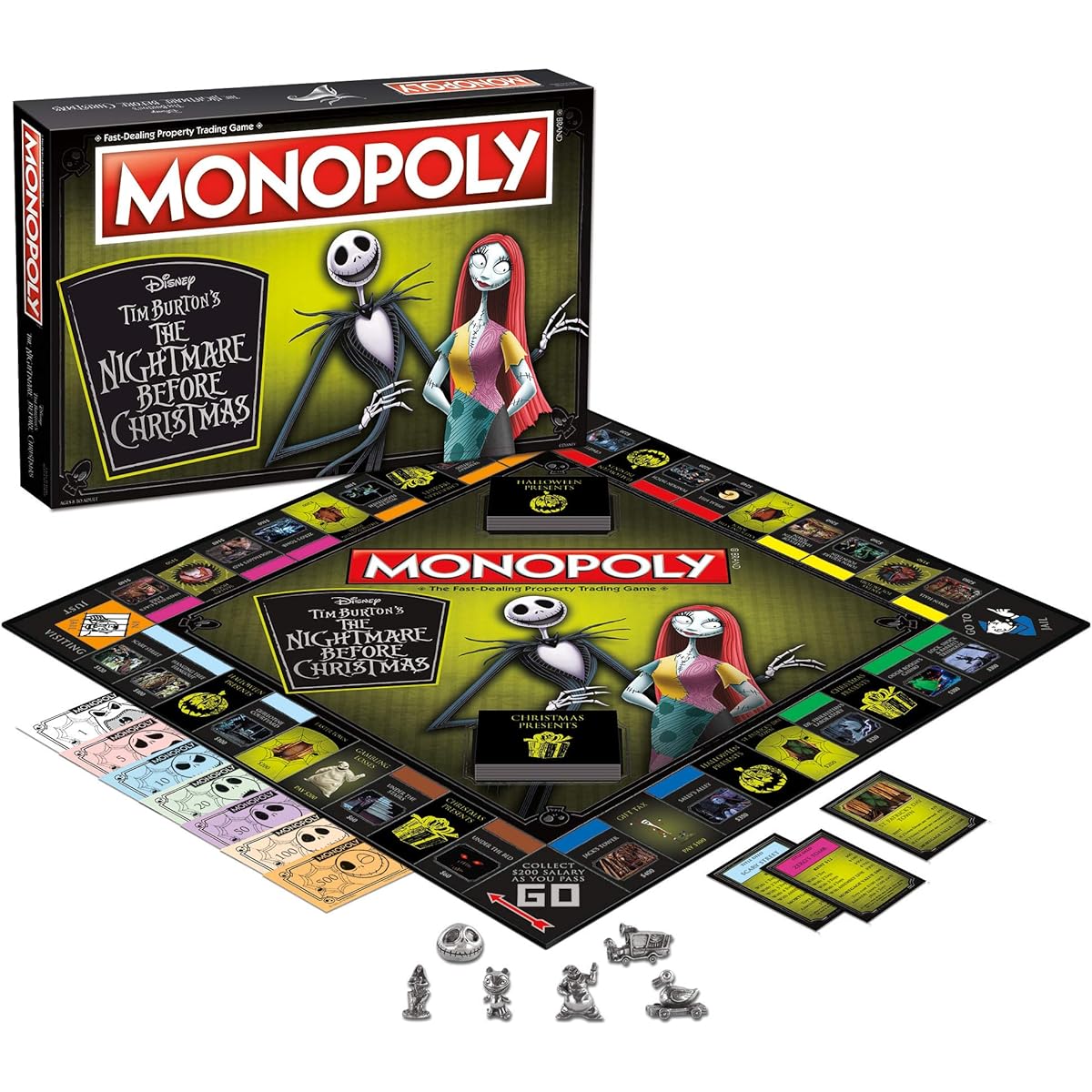 Monopoly Disney The Nightmare Before Christmas Board Game | Collectible Monopoly Tim Burton The Nightmare Before Christmas Movie | Collectible Monopoly Tokens