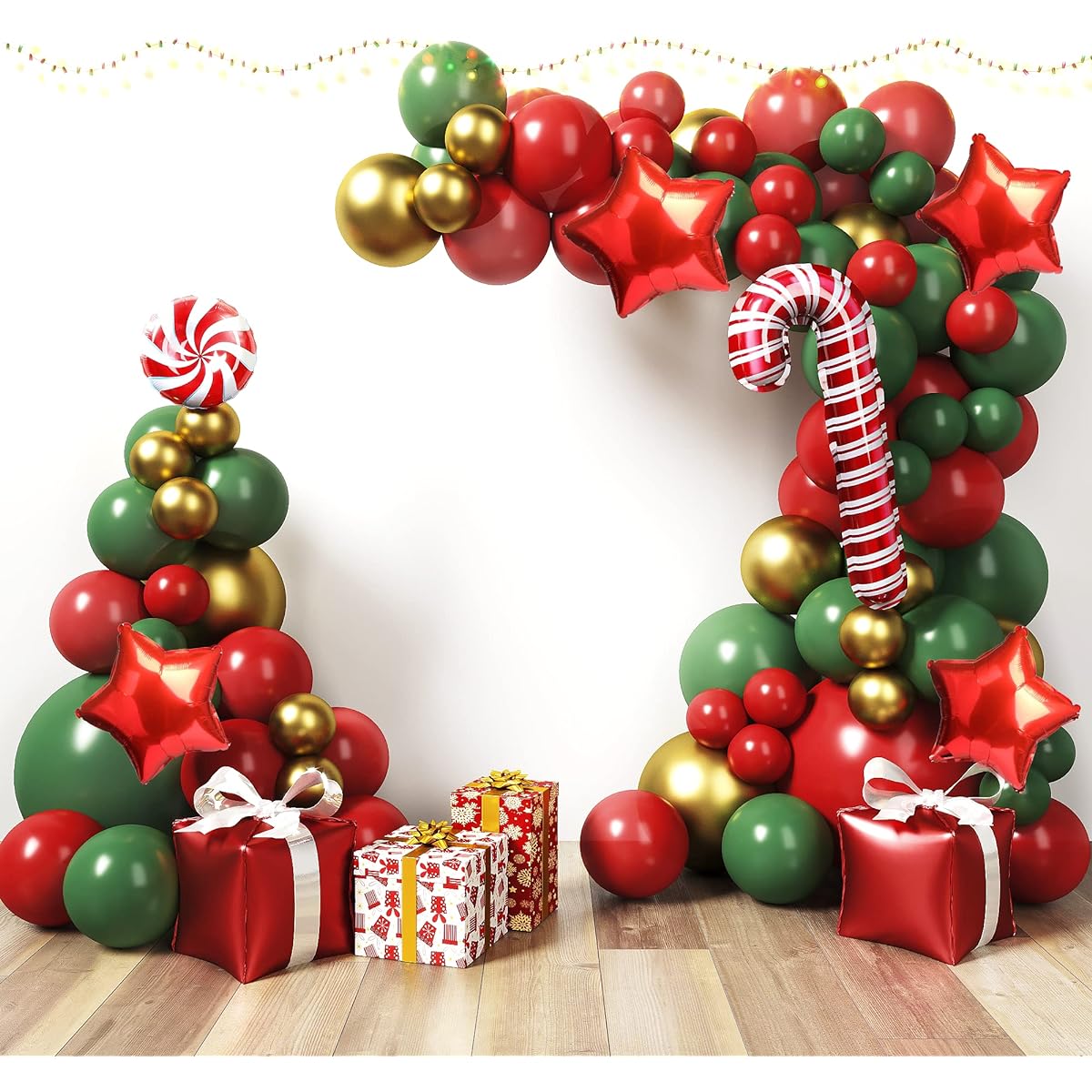 Christmas balloons (red & green)