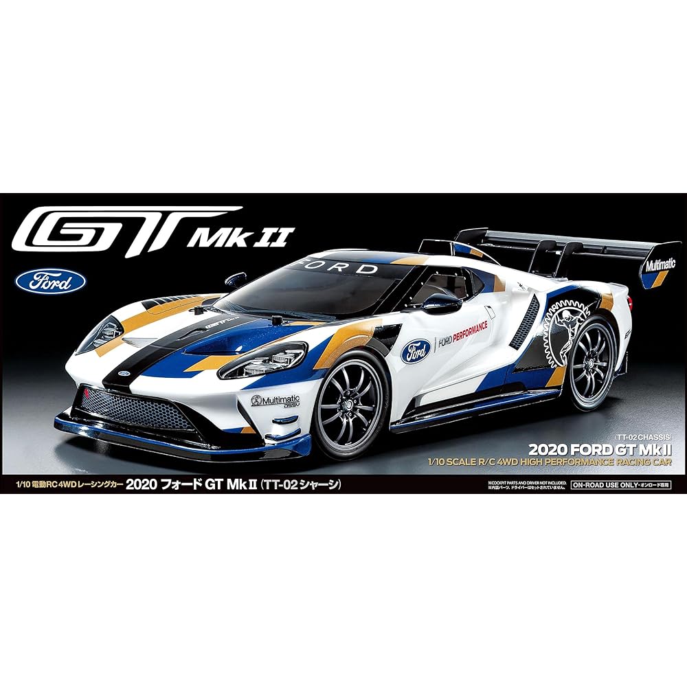 TAMIYA 1/10 Electric RC Car Series No.689 2020 Ford GT MK II (TT-02 Chassis) 58689