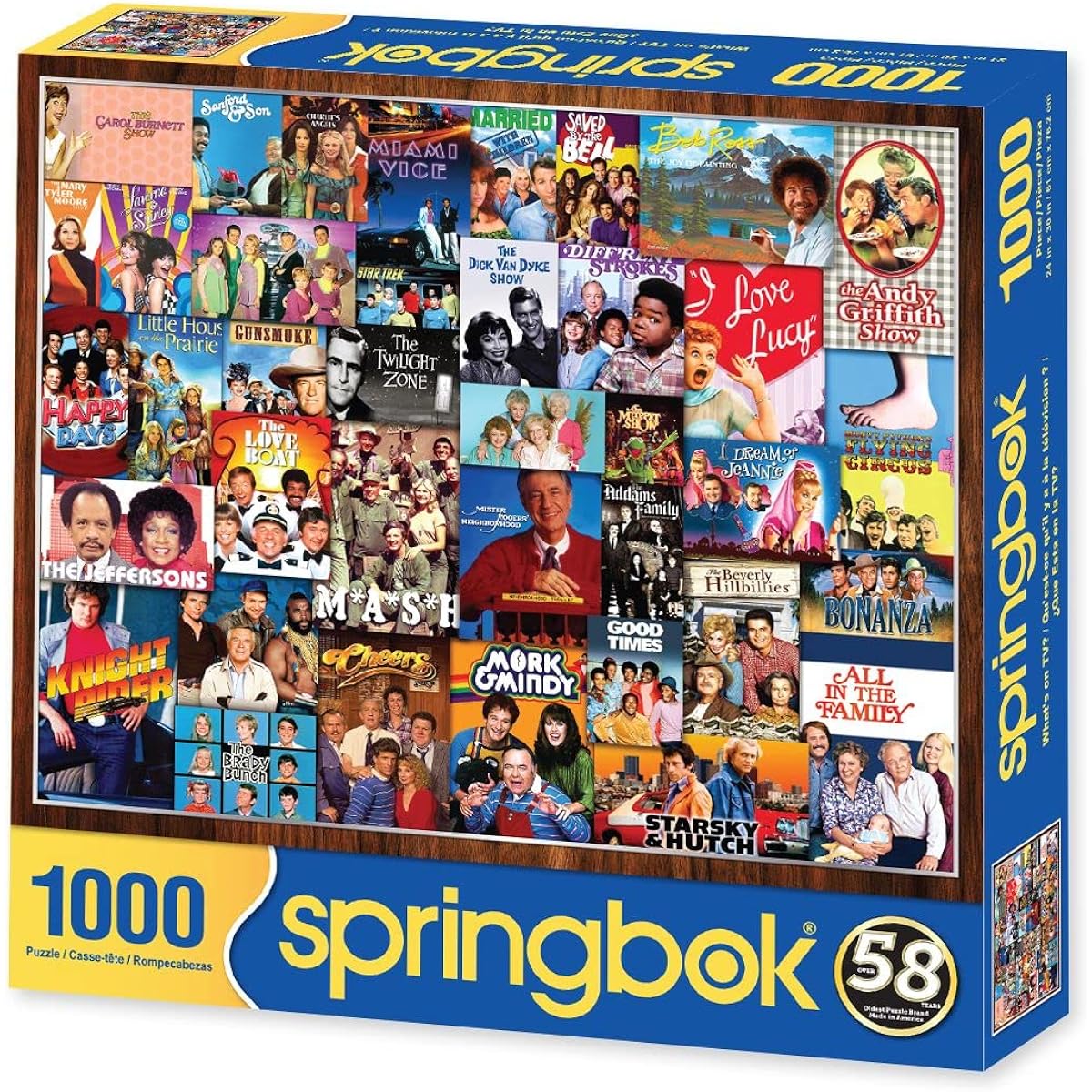 Springbok 1000 Piece Jigsaw Puzzle What's on Your TV? - Made in the USA 1000 Multi