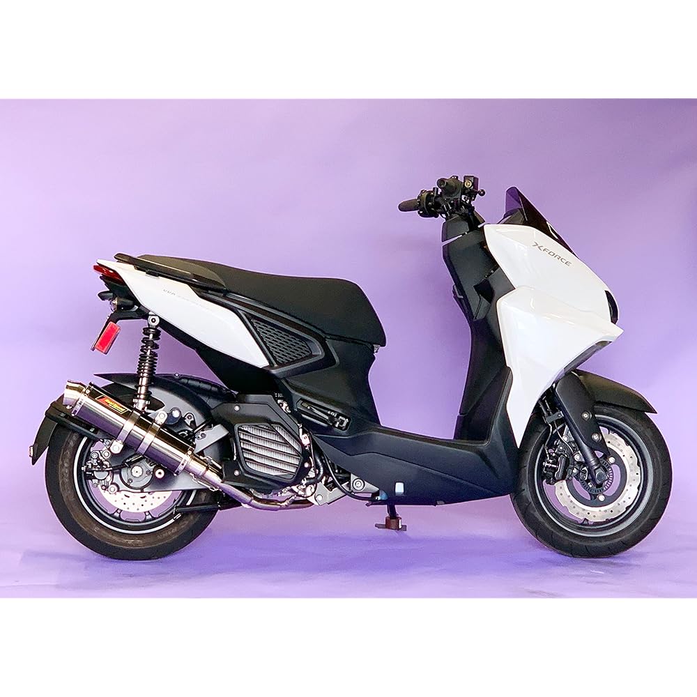 Realspeed Yamaha X FORCE (8BK-SG79J) Bike Muffler Cougar Stainless Steel Black Color Muffler X-Force RSP-CGA-213