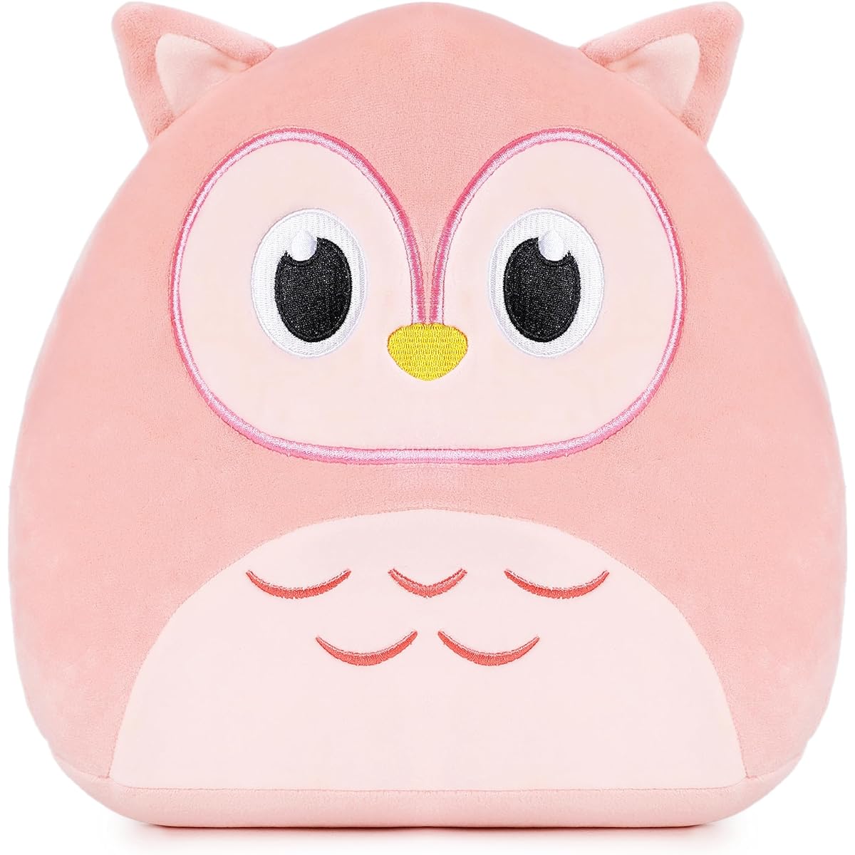 CHDBLOCK Owl Plush Toy 12 Inch Owl Plush Pillow Ultra Soft Plush Cute Soft Stuffed Animal Pillow Set Kids Girls Owl Stuffed Toy Christmas Birthday Gift (Pink)