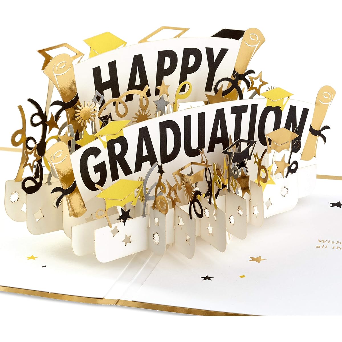 Hallmark Signature Paper Wonder Pop-Up Graduation Card (Happy Graduation)