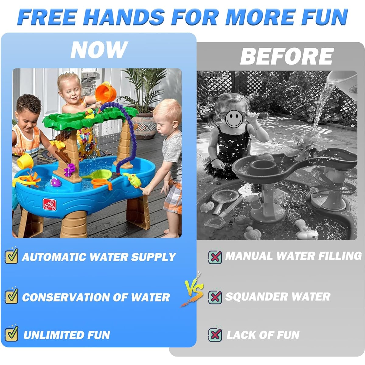 Water Table Pump Kids Water Table Accessories Fun Summer Outdoor Water Game Toys